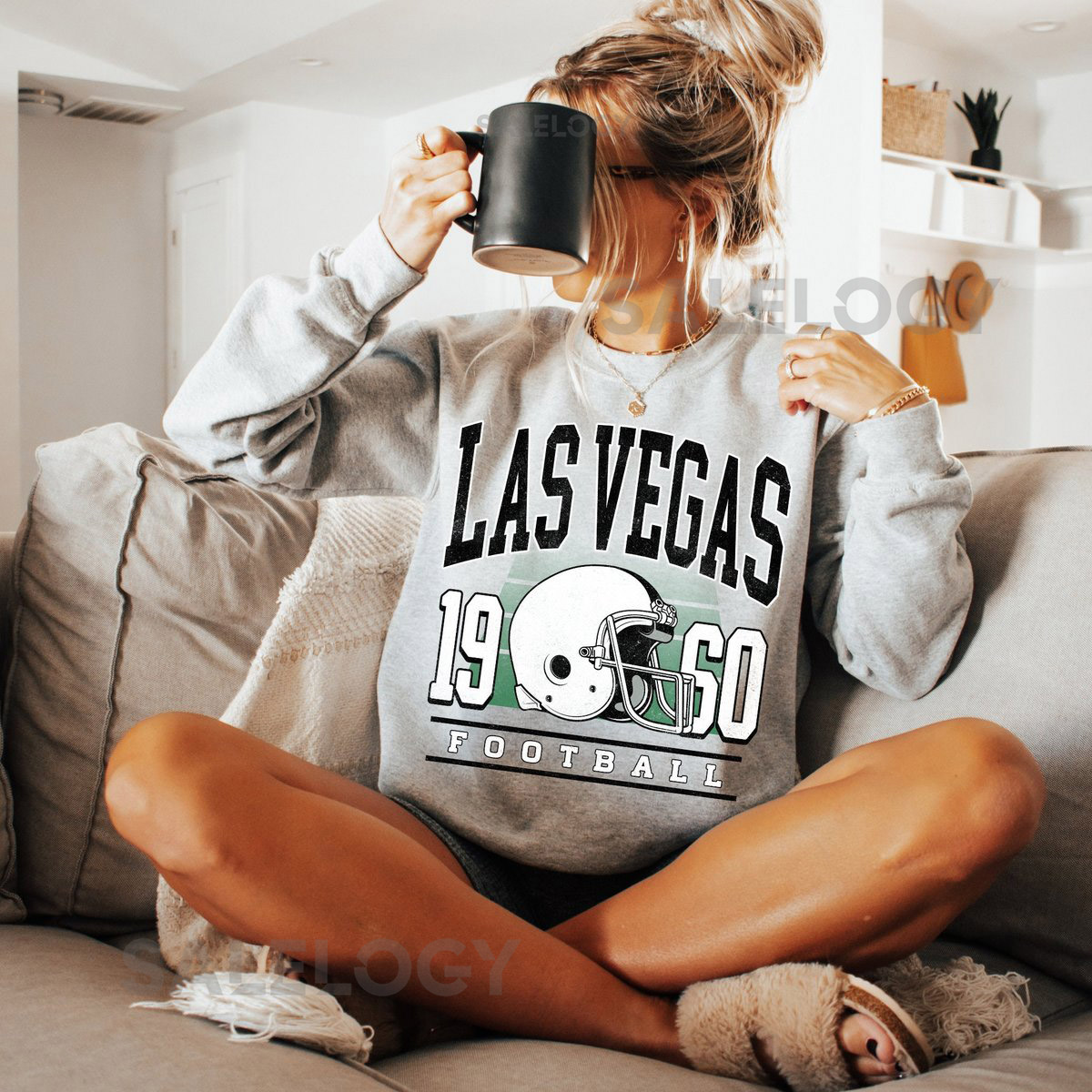 Las Vegas Football Vintage Style Las Vegas Football Crewneck Raiders Football Las Vegas Football Fan Gifts Unisex Crewneck Sweatshirt_64