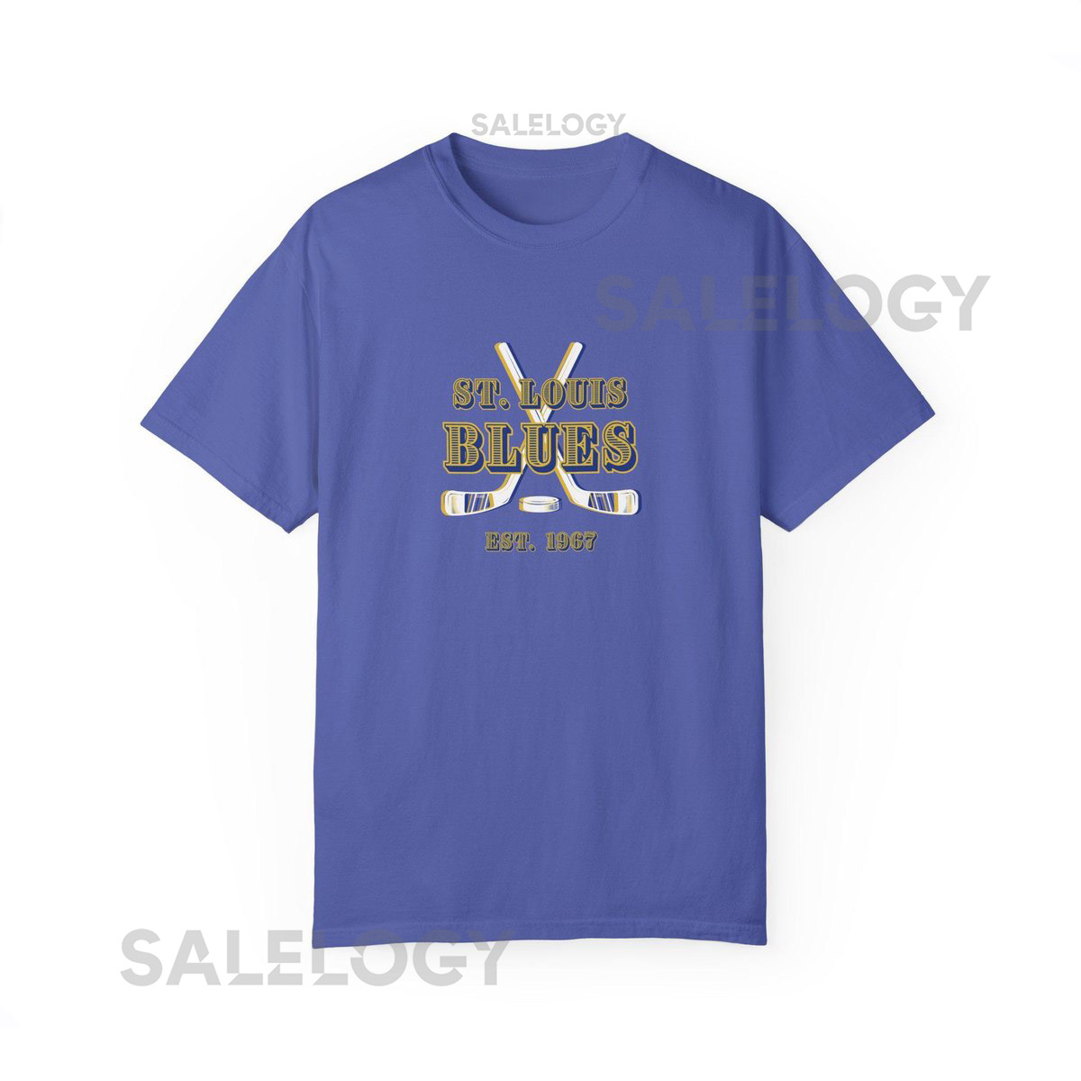 St Louis Blues Hockey T Shirt Comfort Colors Vintage Style Tee_490