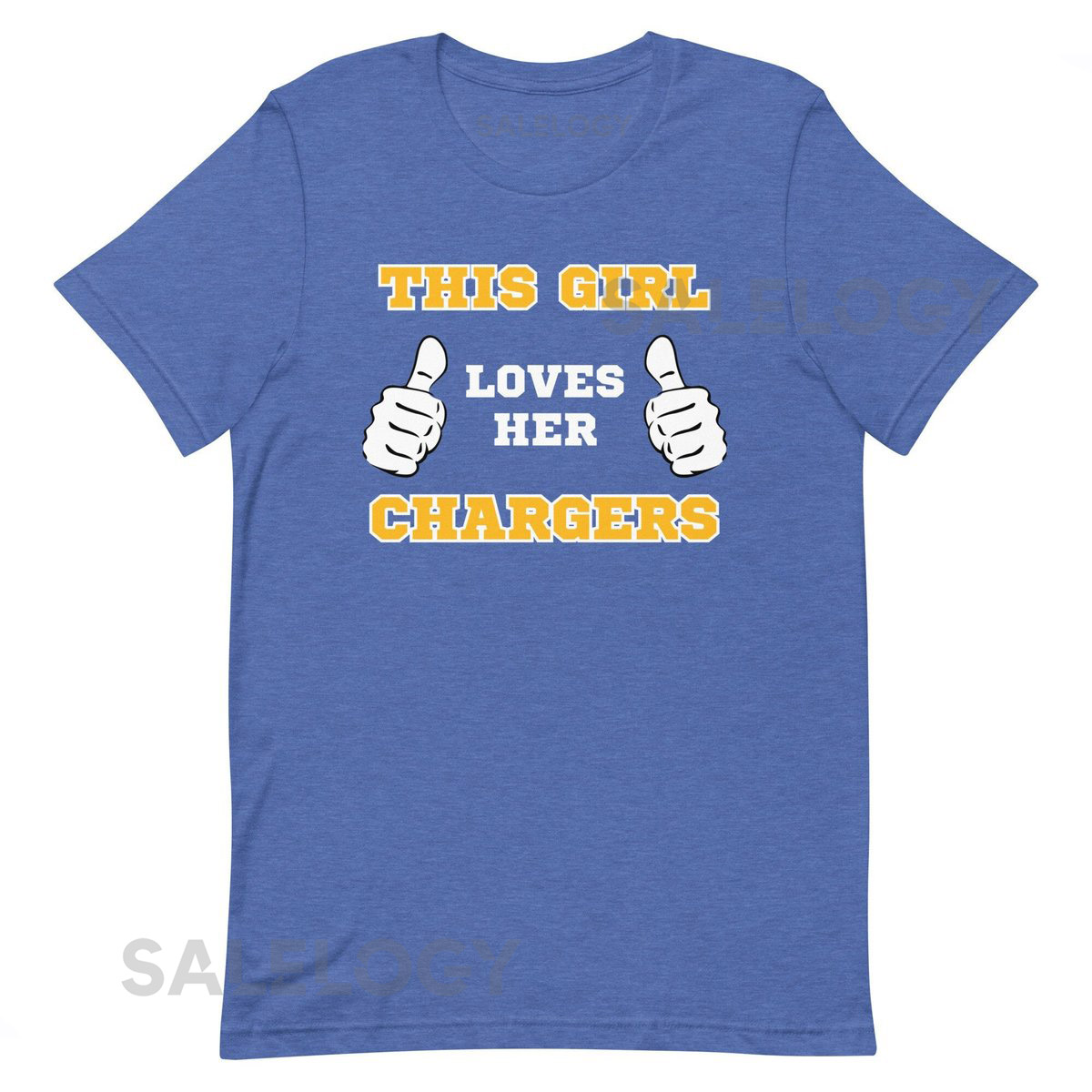 Chargers Football T-Shirt This Girl Loves Her Team Graphic Tee_53