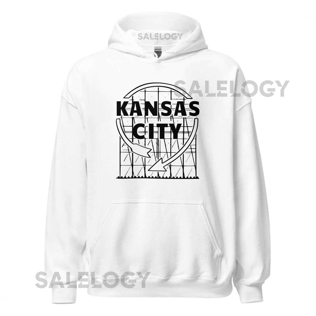 KC Icon Hoodie Unisex Kansas City Iconic Western Auto Sign T-Shirt Adult Unisex All Sizes Available KCMO Midwestern Americana_489