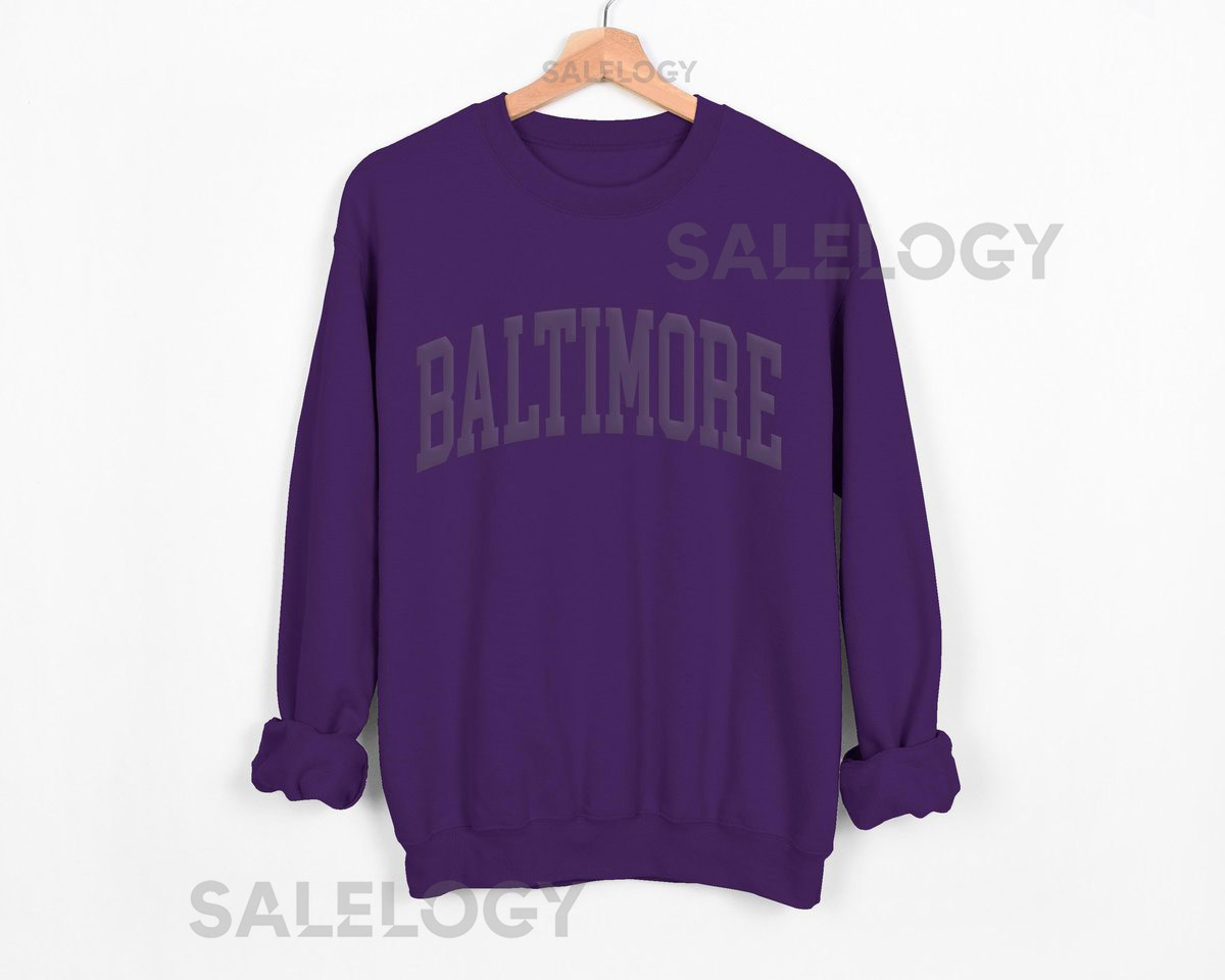 Baltimore Puff Sweatshirt Baltimore Sweatshirt Sunday Funday Sports Sweatshirt Pullover Sweatshirt Tailgate Game Day Retro Sweatshirt_105