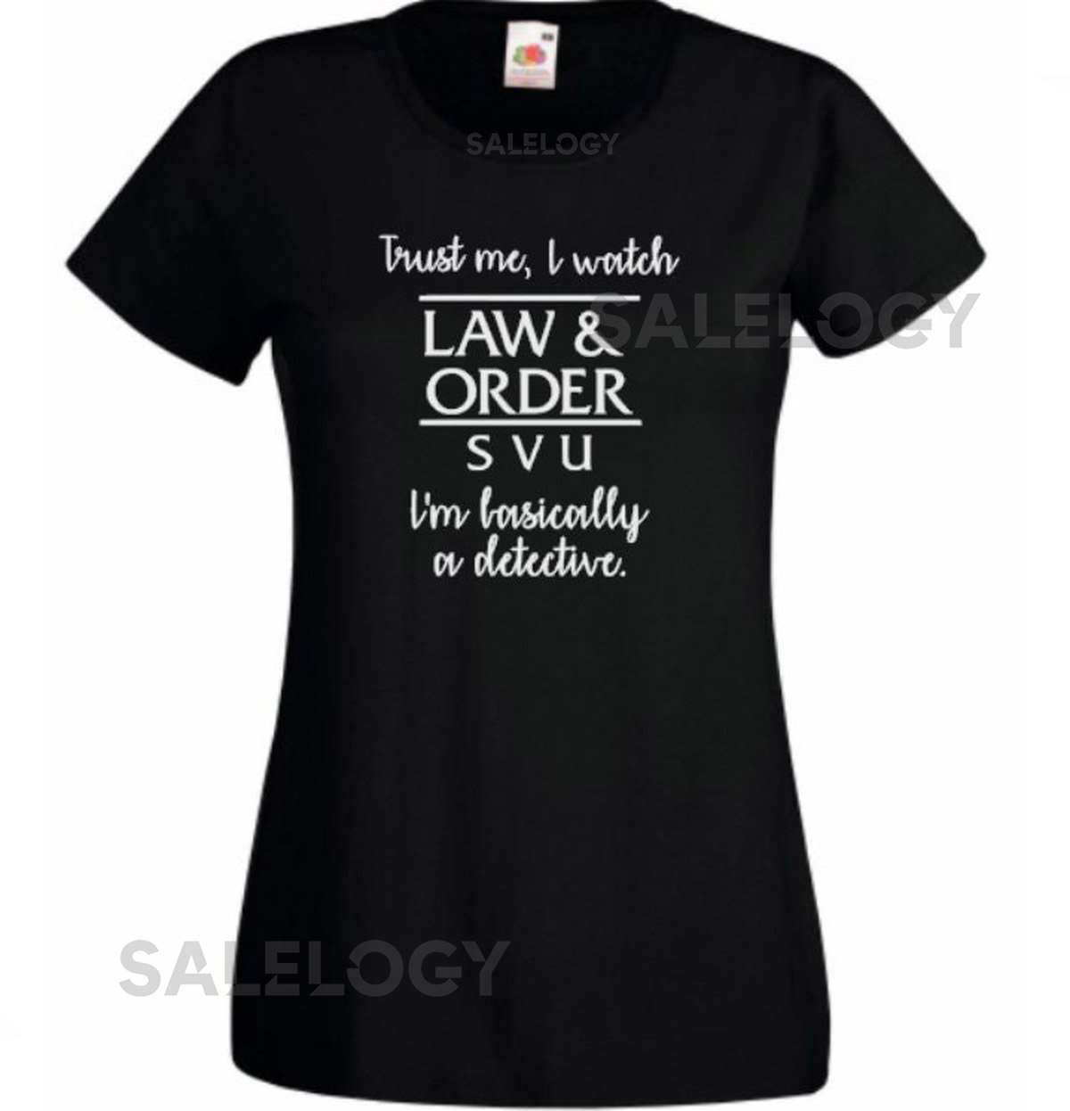 Black Trust me I watch law and order SVU t shirt graphic casual t shirt law and order fan tv series gift for her gift birthday SVU Benson_47