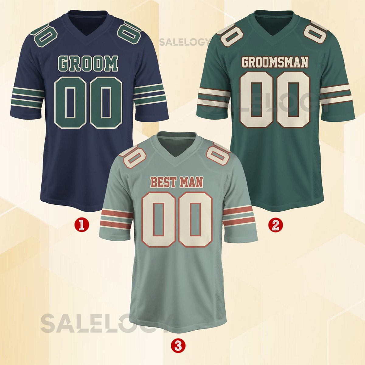 Personalized Groom Groomsman Football JerseyCustom Best Man Vneck Short Sleeve JerseyFootball Jersey For Engagement Wedding Bachelor Party_10