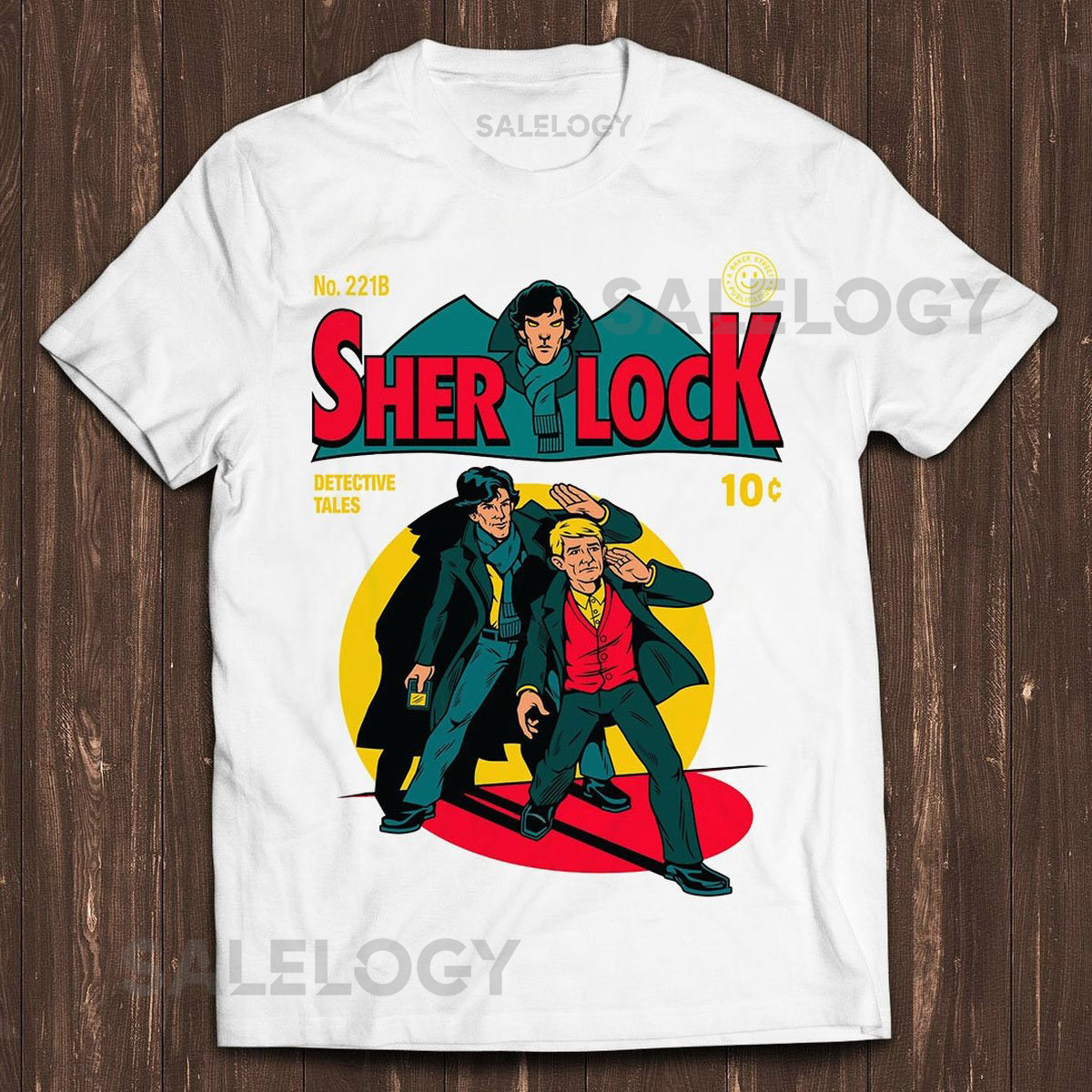 Sherlock Comics Magazine Cover 10c Design Classic Retro Film Gamer Meme Movie Music Cool Gift Tee T Shirt C1557_133