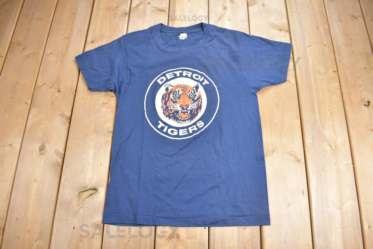 Vintage 1985 Detroit Tigers Bless You Boys Do it Again MLB Graphic T-Shirt Single Stitch Made IN USA Sportswear Detroit T Shirt_857