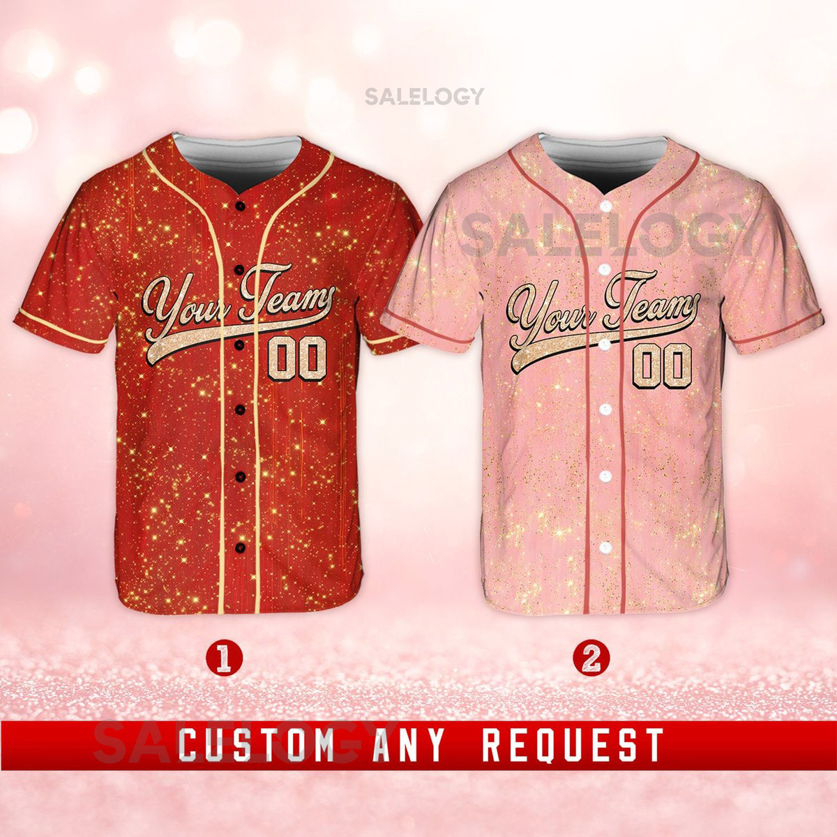 Personalized Team Name Number Baseball Jersey Custom Baseball Jersey Shirt Baseball Jersey Uniform Printed Glitter Not Glitter Fabric_644