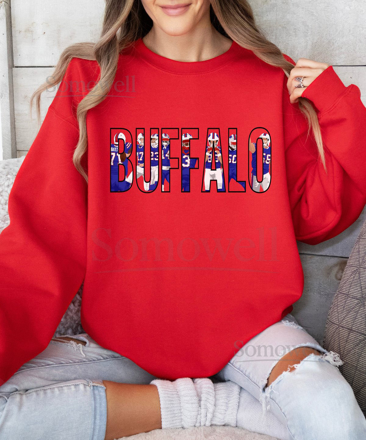Buffalo Bills- Unisex Heavy Blend Crewneck Sweatshirt_253
