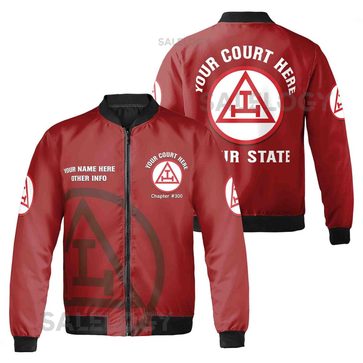 Custom Name Royal Arch Masonry York Rite Freemasonry Masonic Unisex Bomber Jacket S-5XL_21