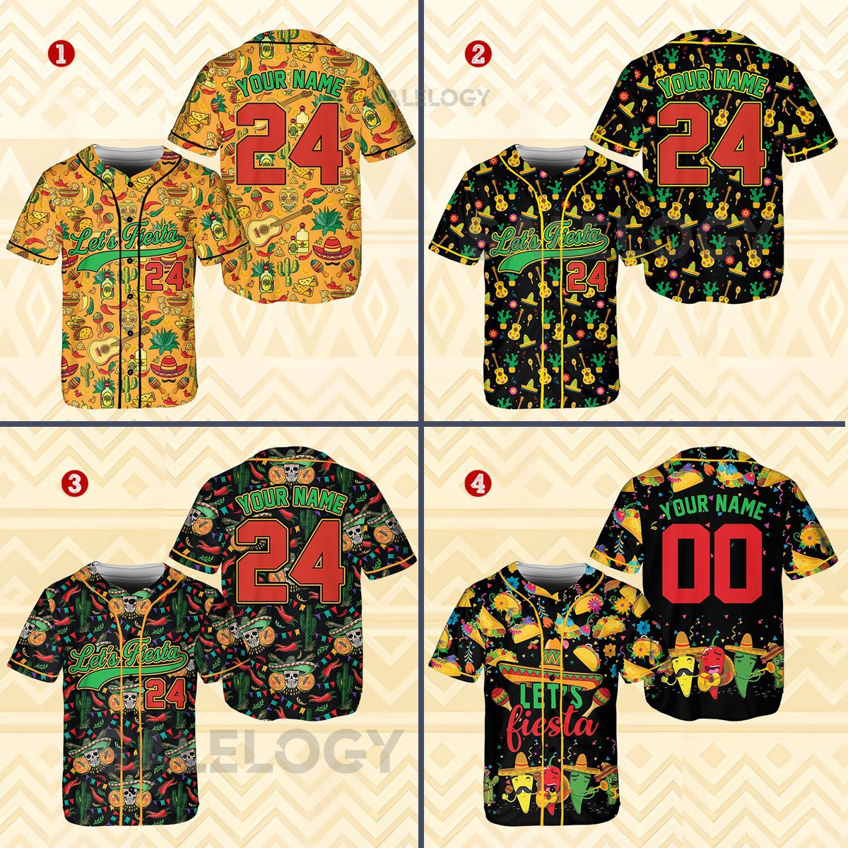 Personalized Let39s Fiesta Baseball Jersey Custom Name Cinco De Mayo Baseball Jersey Shirt Baseball Jersey For Fiesta Squad Mexican Fiesta_184