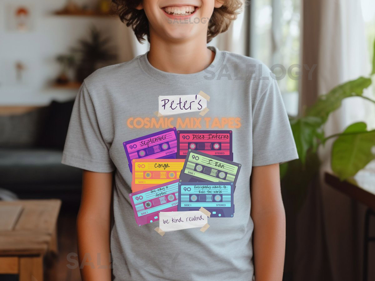 Guardians of the Galaxy Shirt Guardians Galaxy Cassette Shirt Pete's Mix Taps Marvel Fan Shirt_509
