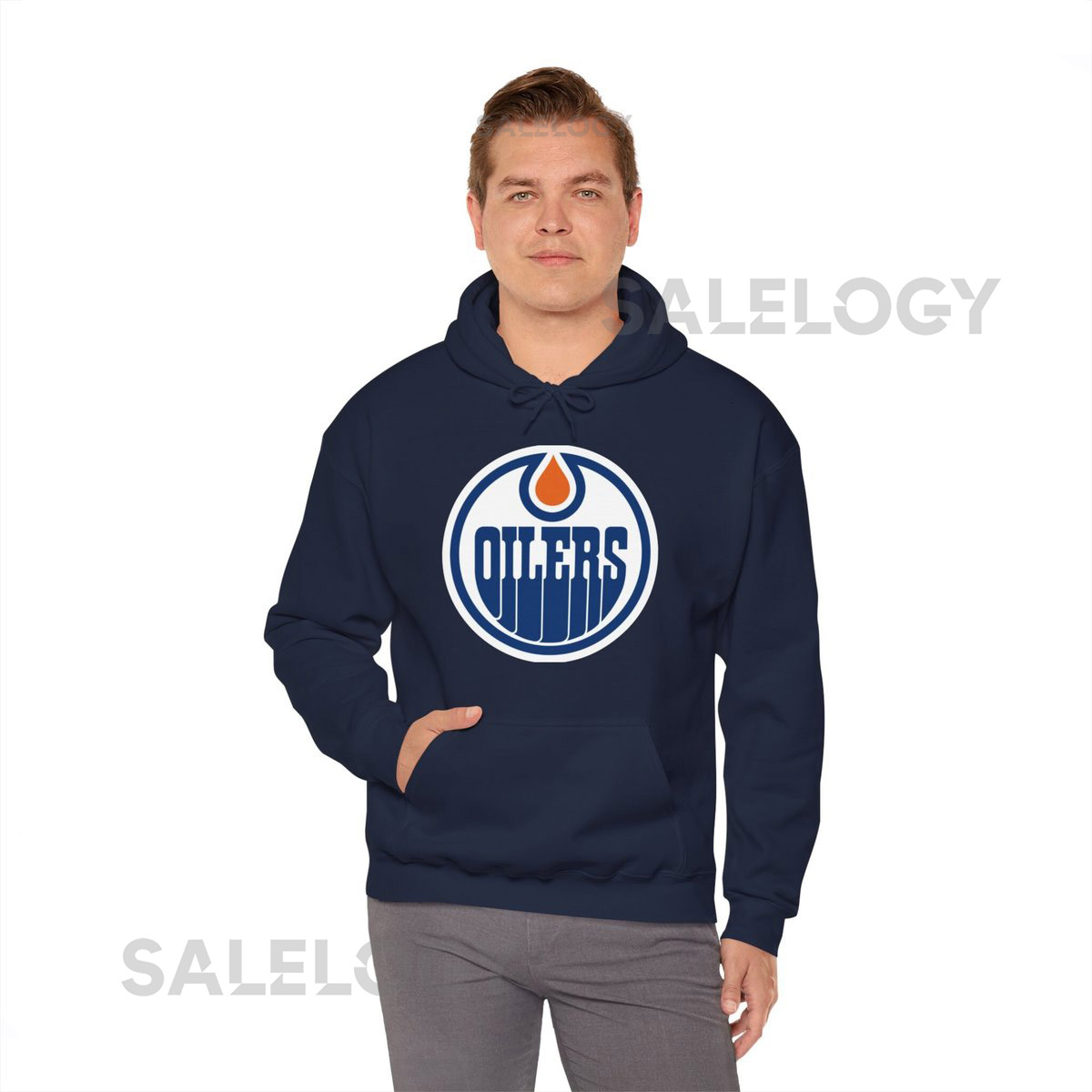 Edmonton Oilers Ice Hockey Hooded Sweatshirt_56