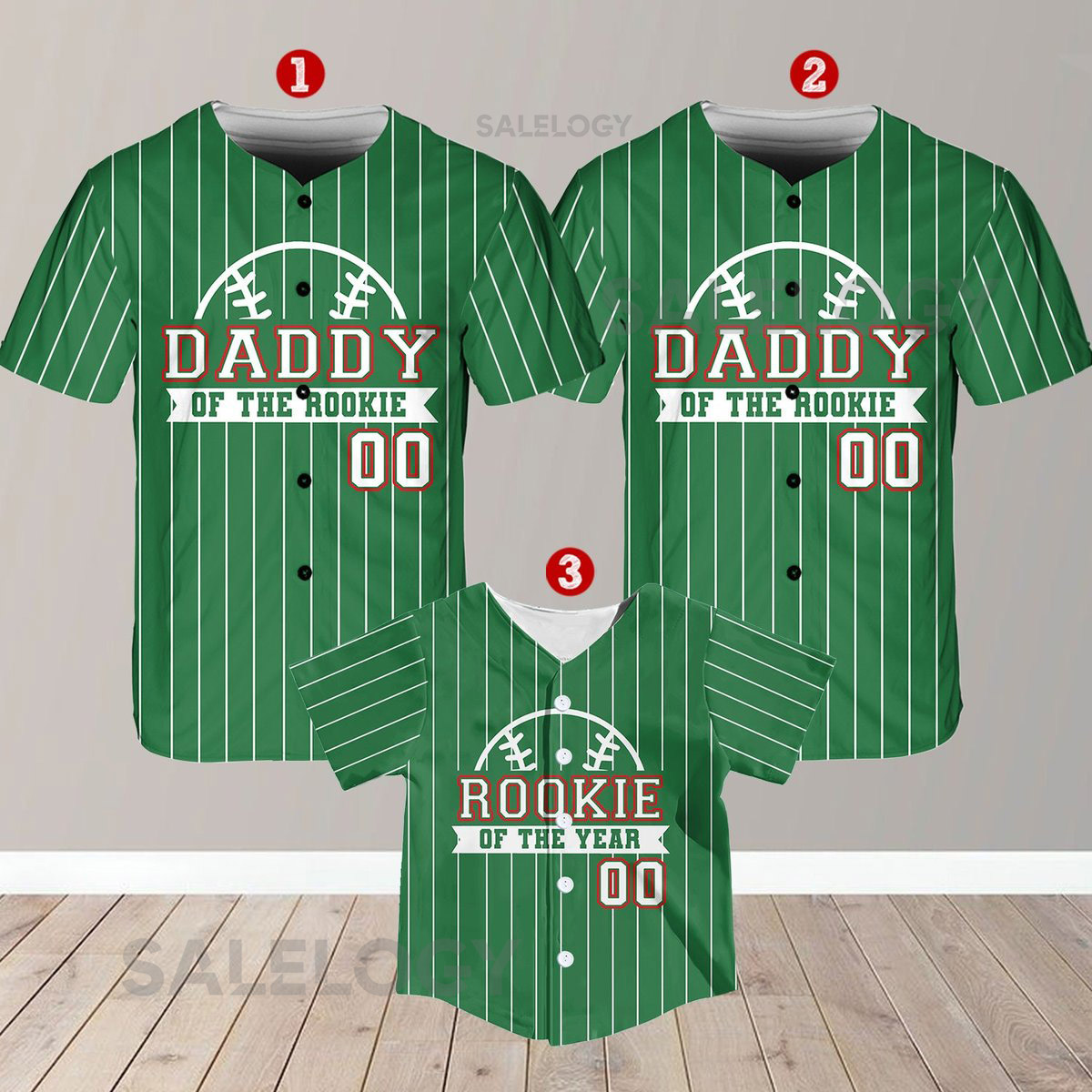 Personalized Mommy Daddy Of the Rookie Baseball Jersey Custom Name Number Shirt Rookie Of The Year Jersey Family Matching Outfits_268
