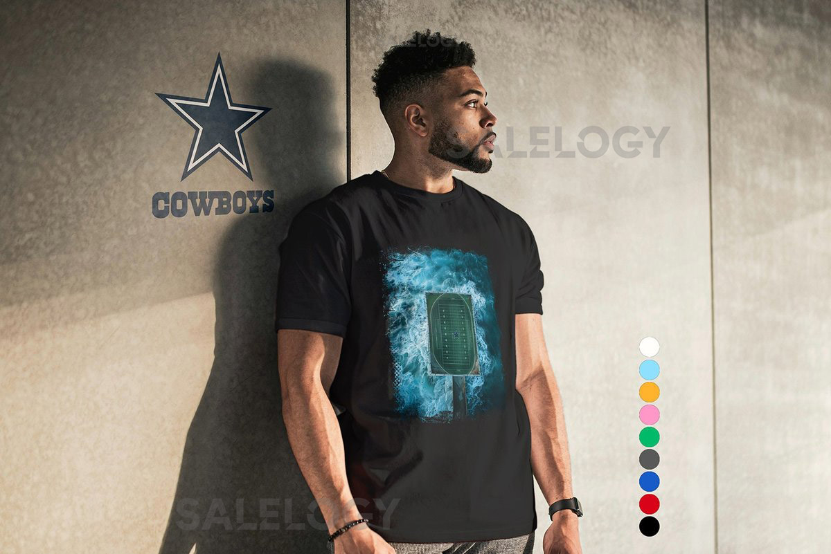 Dallas Cowboys T-Shirt NFL Football Fan Gear 'Wave' Art_176