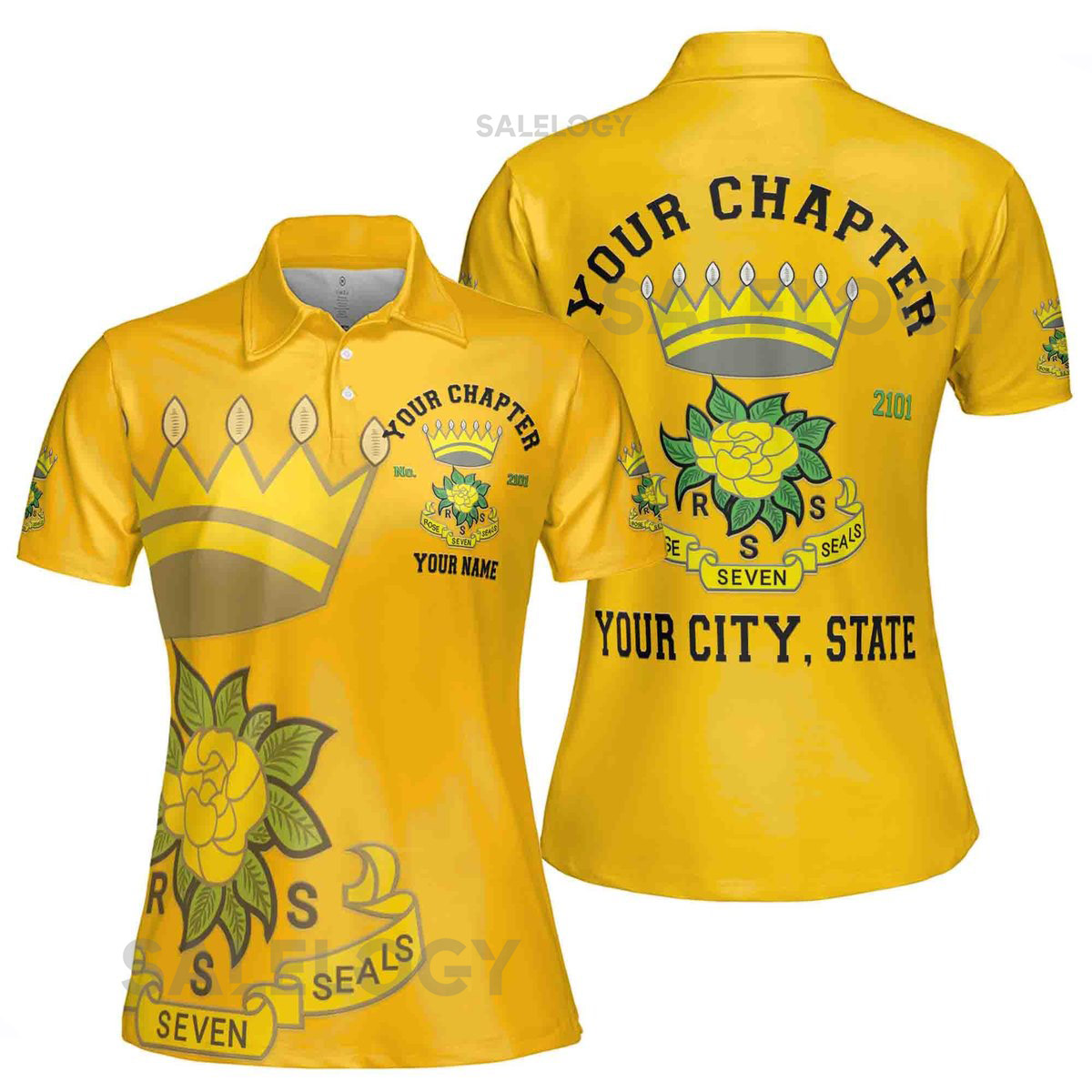 Customize Rose Of The Seven Seals DOS Fraterner Masonic Sisters Freemasonry Women39s Polo Shirt S-5XL_376