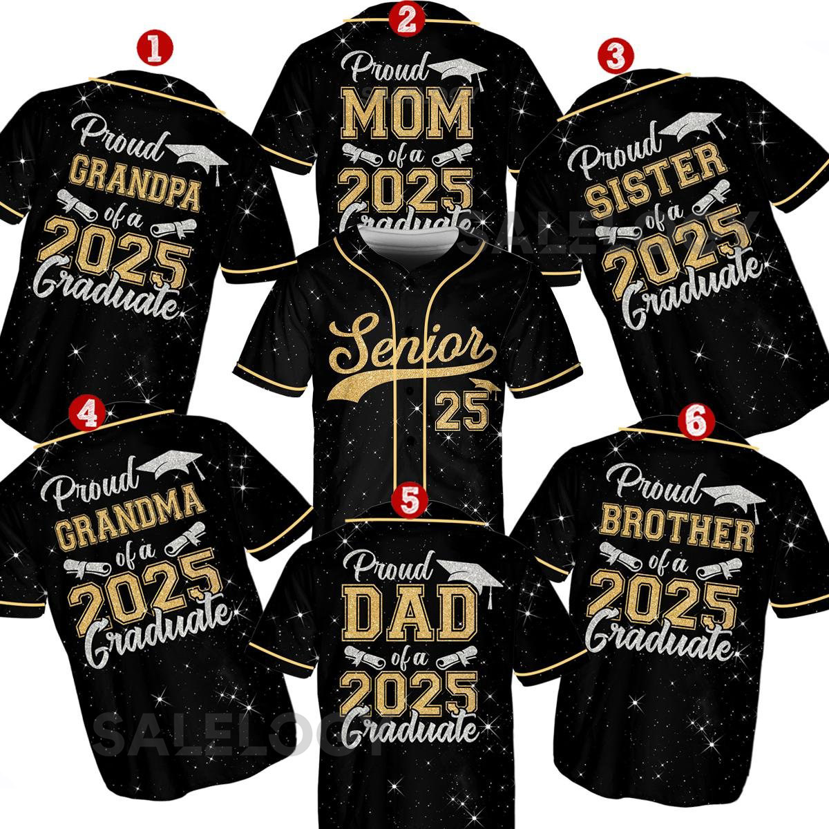 Personalized Proud Family Baseball Jersey Custom Name Proud Of A 2025 Graduate Baseball Jersey Graduation 2025 Jersey Senior 2025 Gifts_303