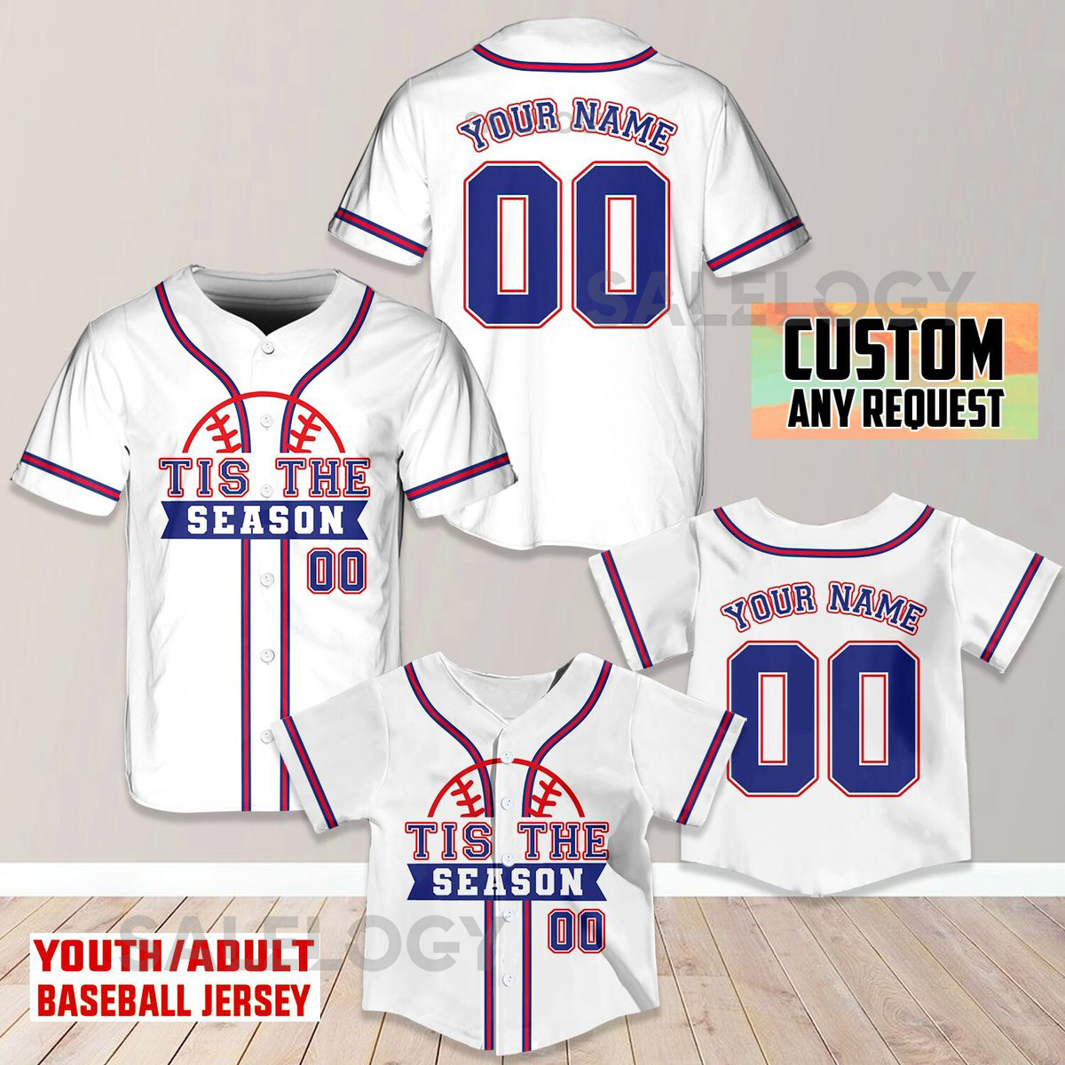 Personalized Tis The Season Baseball Jersey Custom Name Baseball Jersey Baseball Jersey Uniform For Baseball Fans Game Day Outfits_707