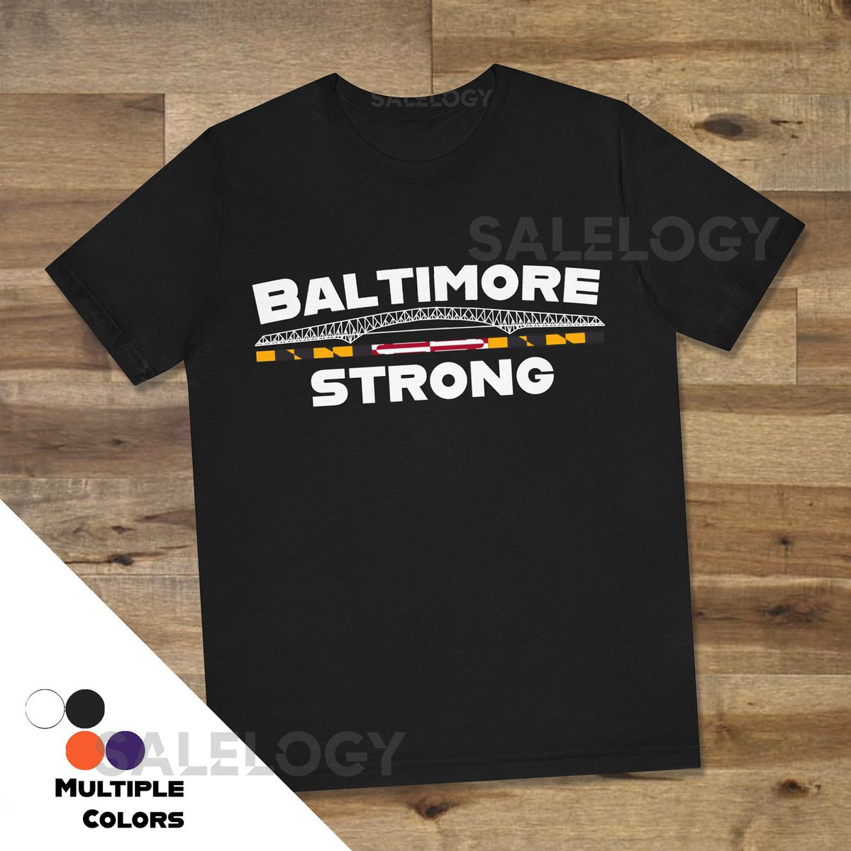 Baltimore Strong Short Sleeve Tee Shirt Maryland Flag Key Bridge Unisex Men Women Tshirt Woman Teen T-shirt Sport Orioles Ravens_124