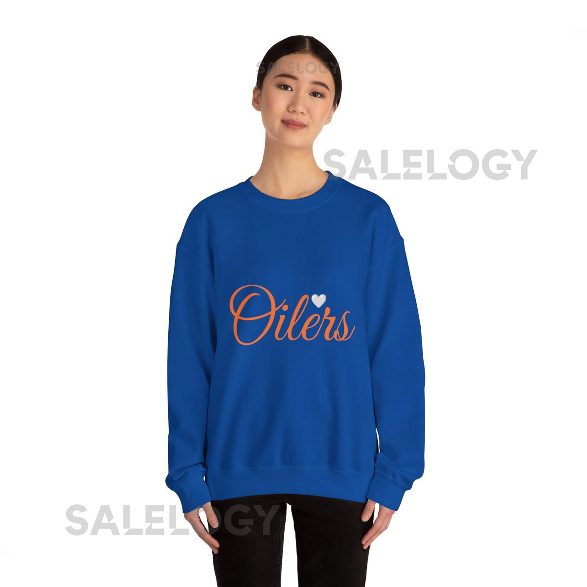 Blue Oilers Sweatshirt Hockey Fan Apparel_10