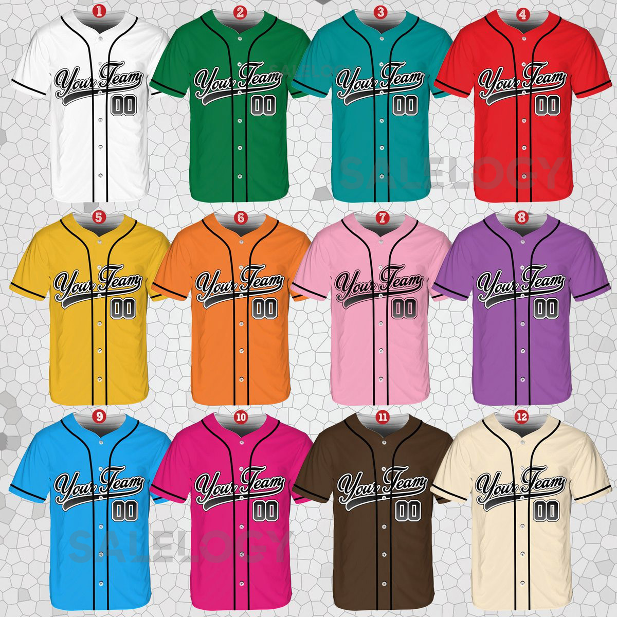 Personalized Team Name And Number Baseball Jersey Custom Baseball Jersey Shirt Baseball Jersey Uniform For Baseball Fans Baseball Lovers_451