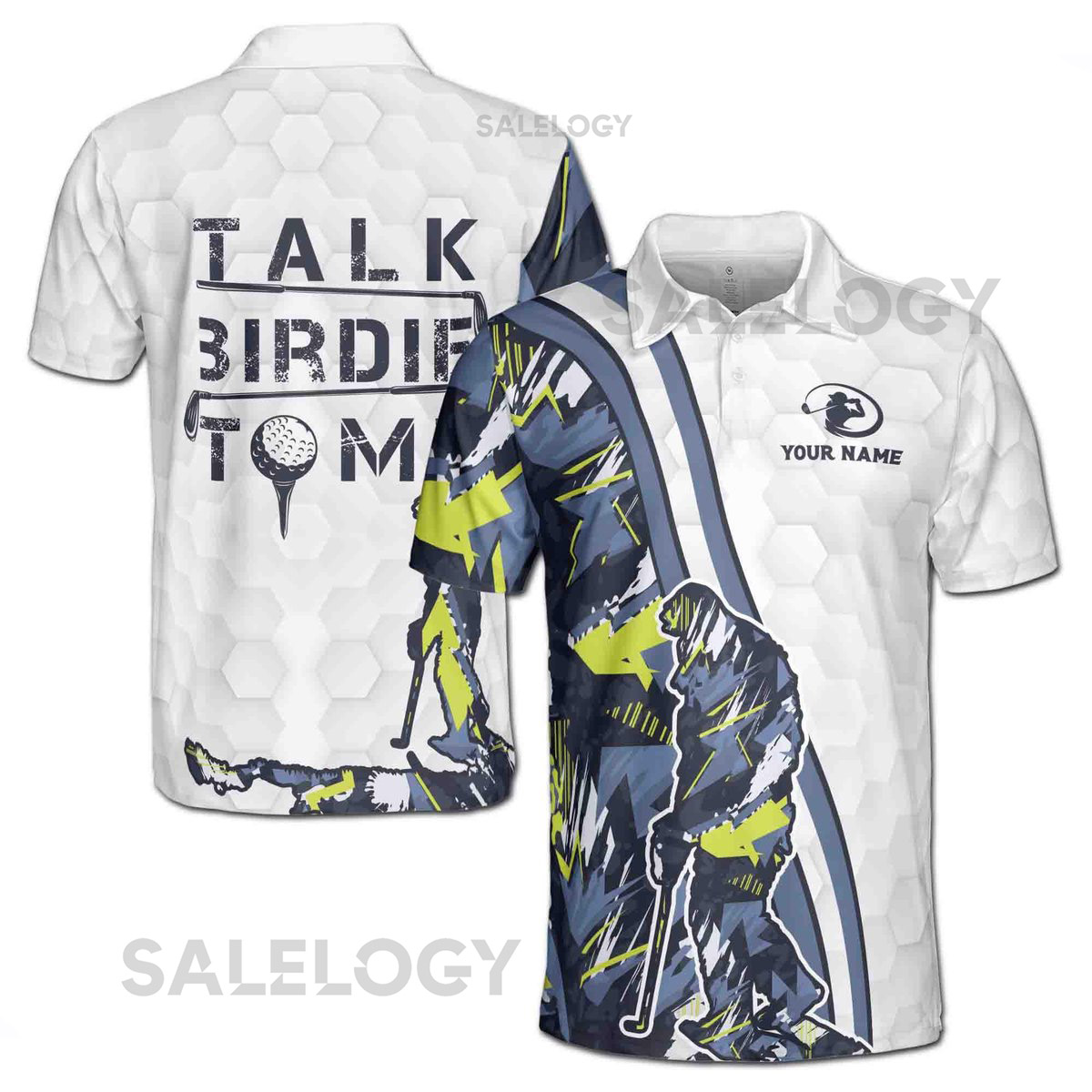 Custom Name Talk Birdie To Me Bigfoot Golf Polo Shirt Size S-5XL_176