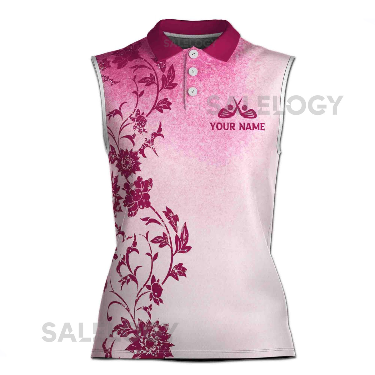 Custom Vintage Violet Golf I Play Like A Girl Women Sleeveless Polo XS-4XL_243