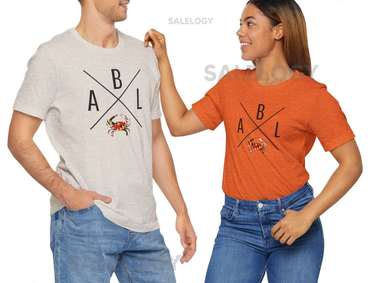 Baltimore Crab Flag Comfort Shirt Men and Women Maryland Crab Tee Baltimore Gift Maryland Souvenir Baltimore Apparel_58