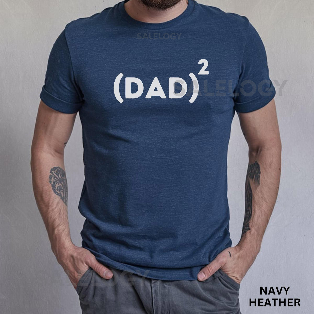 Dad Squared Shirt Second Time Father Gift Funny Geeky Dad of Two_102