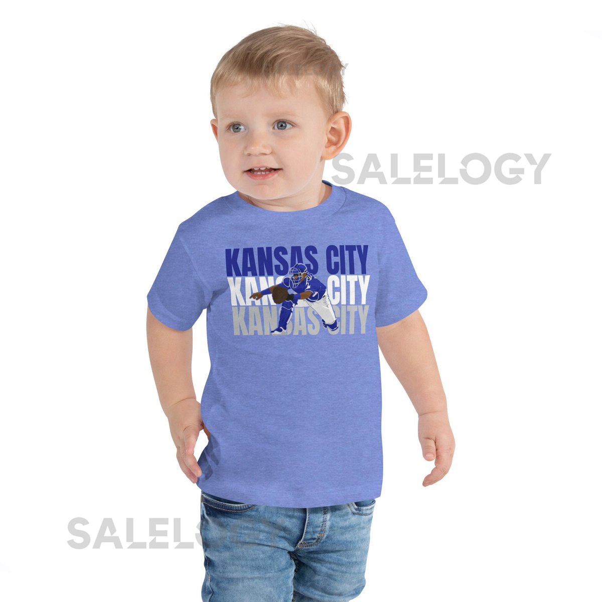 Toddler KC Baseball Short Sleeve T-Shirt Bella Canvas Brand Tee Kansas City Kids Royals gear Game Day Outfit Gift Boys Girls salvy_815