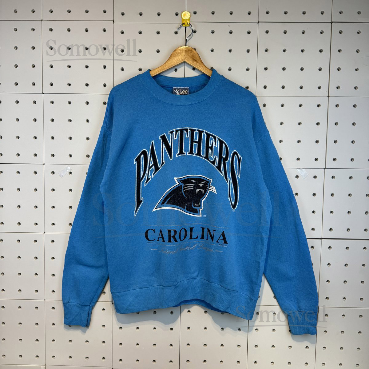 Vintage 90s Carolina Panthers Sweatshirt NFL Blue Crewneck Medium_944