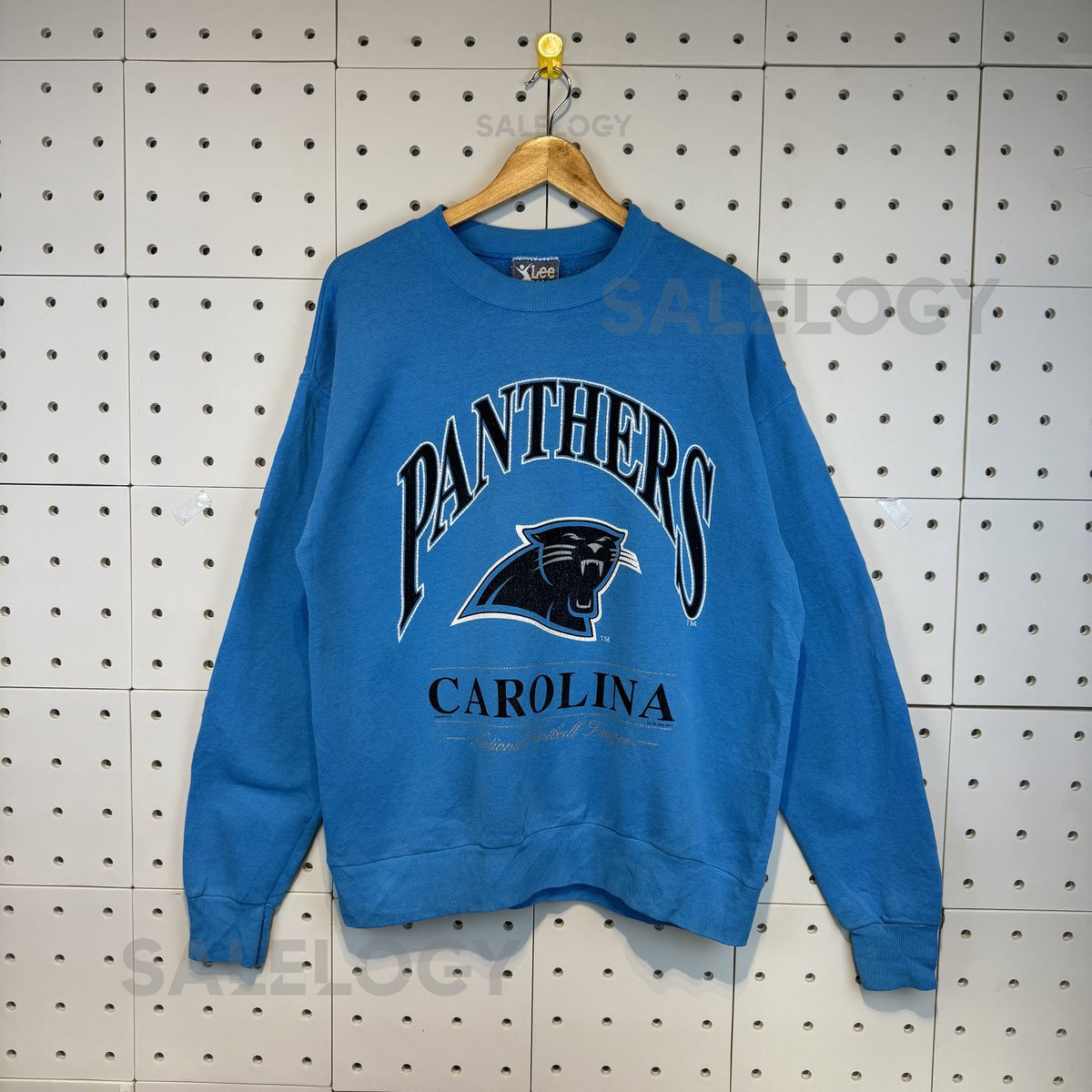 Vintage 90s Carolina Panthers Sweatshirt NFL Blue Crewneck Medium_944