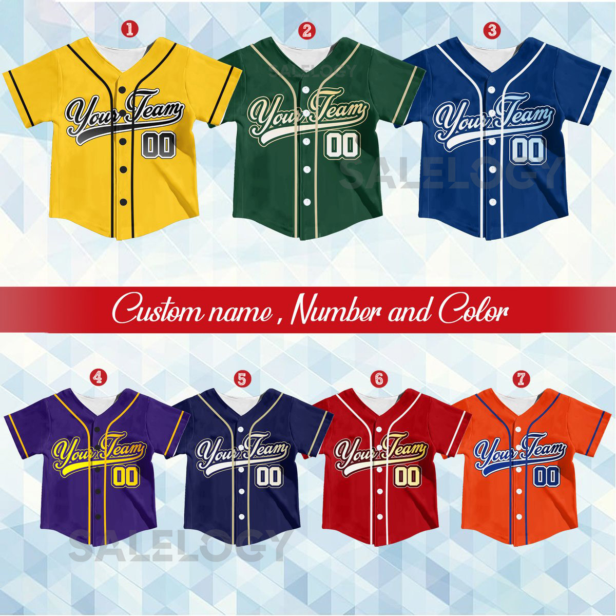 Personalized Team Name And Number Baseball Jersey Custom Youth Kid Baseball Jersey Baseball Jersey Uniform For Baseball Fans Lovers_578