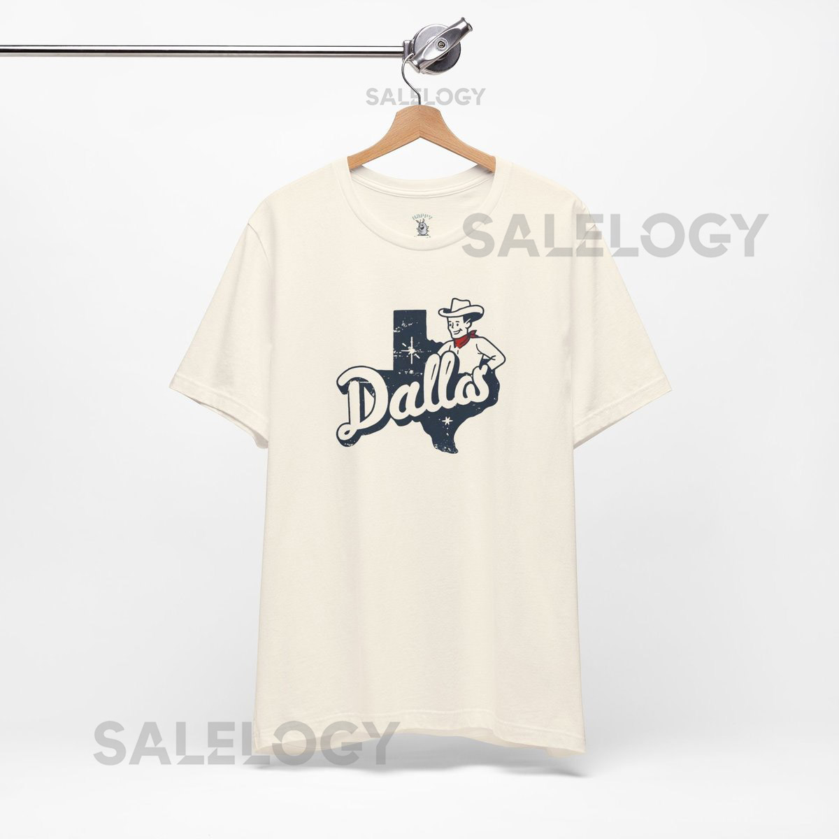 Vintage Dallas Graphic Tee Cowboy Texas Outline Shirt_578