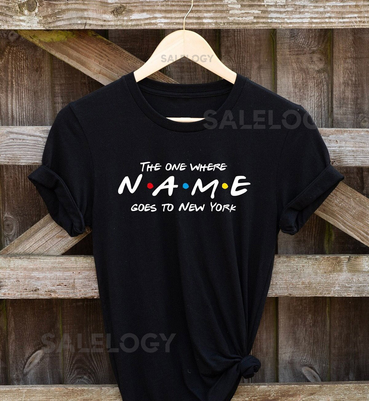 The one where add custom name goes to New York custom t shirt Vacation Shirt travel tee Personalised Gift Adult and kid's sizes_244