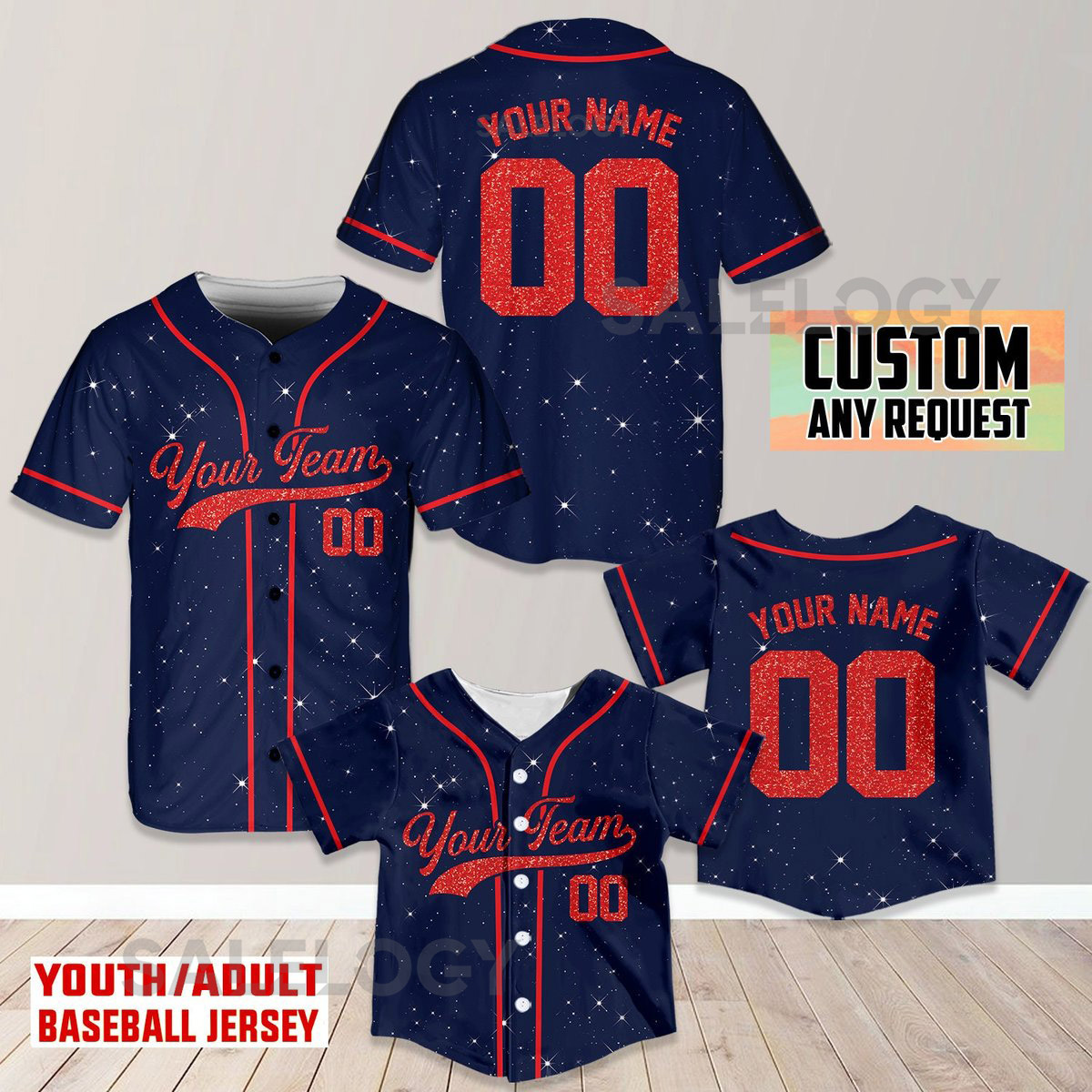 Personalized Team Name Number Baseball Jersey Custom Baseball Jersey Shirt Baseball Jersey Uniform Printed Glitter Not Glitter Fabric_647
