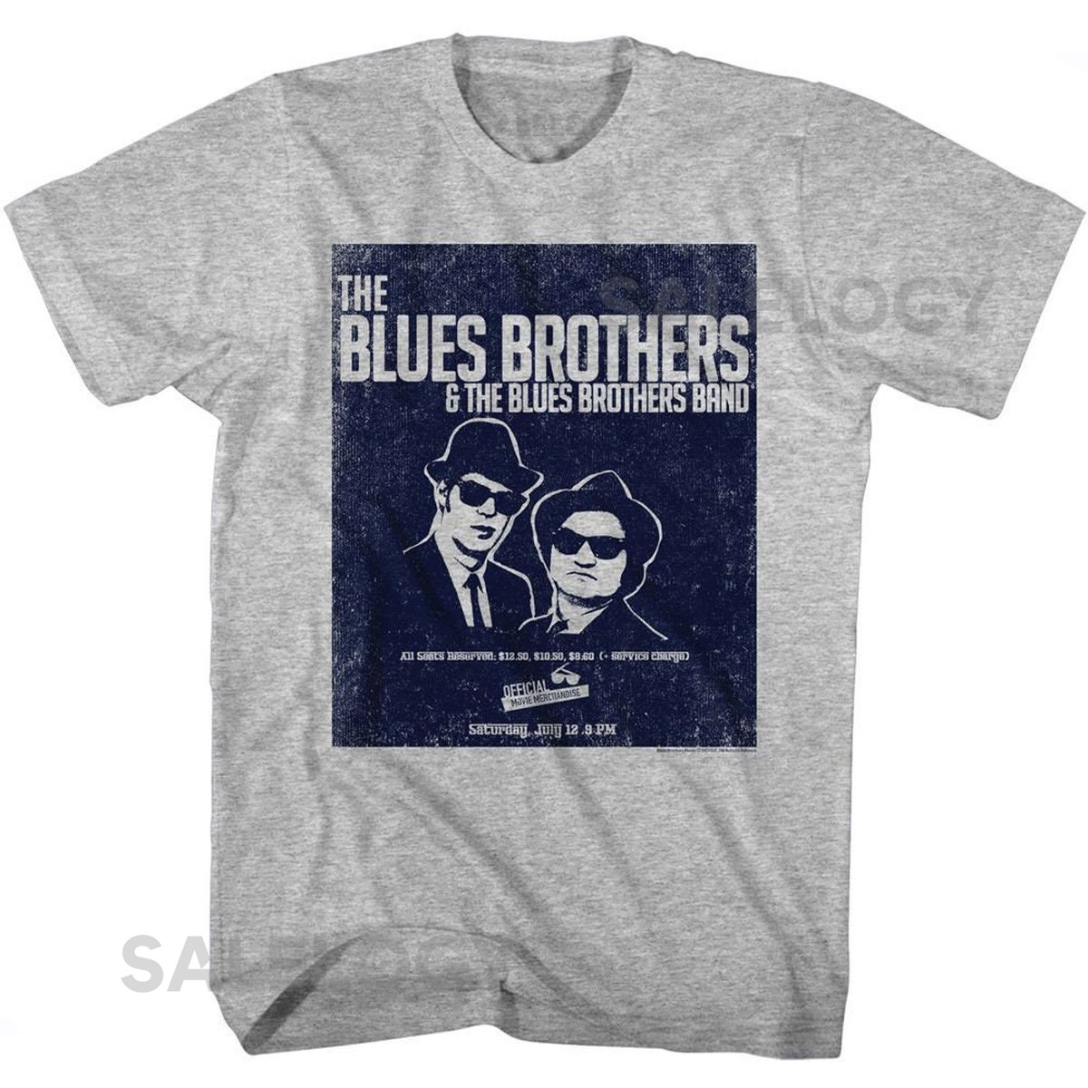The Blues Brothers Blues Poster Gray Heather T Shirt_570