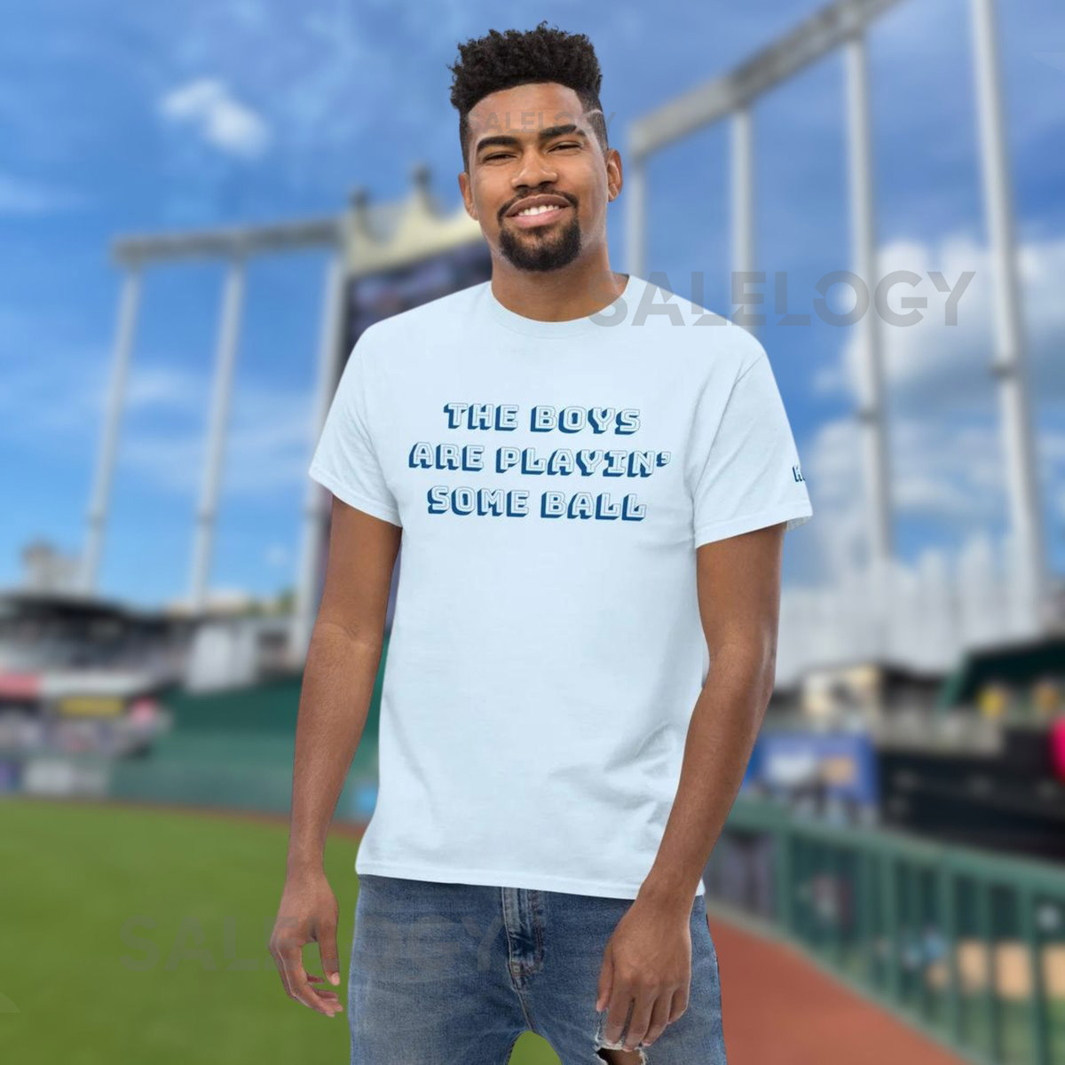 The Boys Are Playin' Some Ball Kansas City T-Shirt - Trendy Baseball Tee - Retro KC Baseball Shirt_785