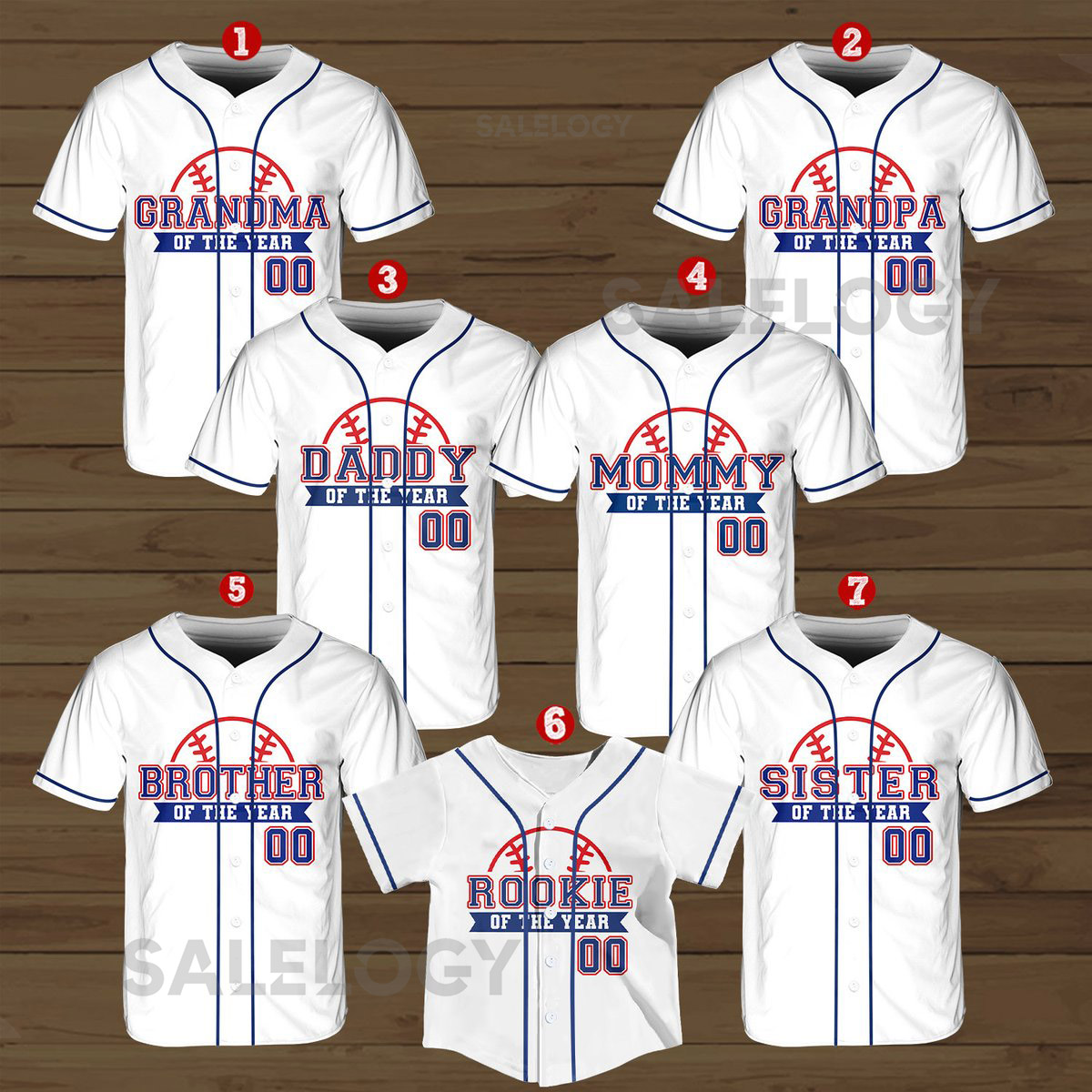 Personalized Mommy Daddy Of the Rookie Baseball Jersey Custom Name Rookie Family Shirt Rookie Of The Year Jersey Family Matching Outfits_284