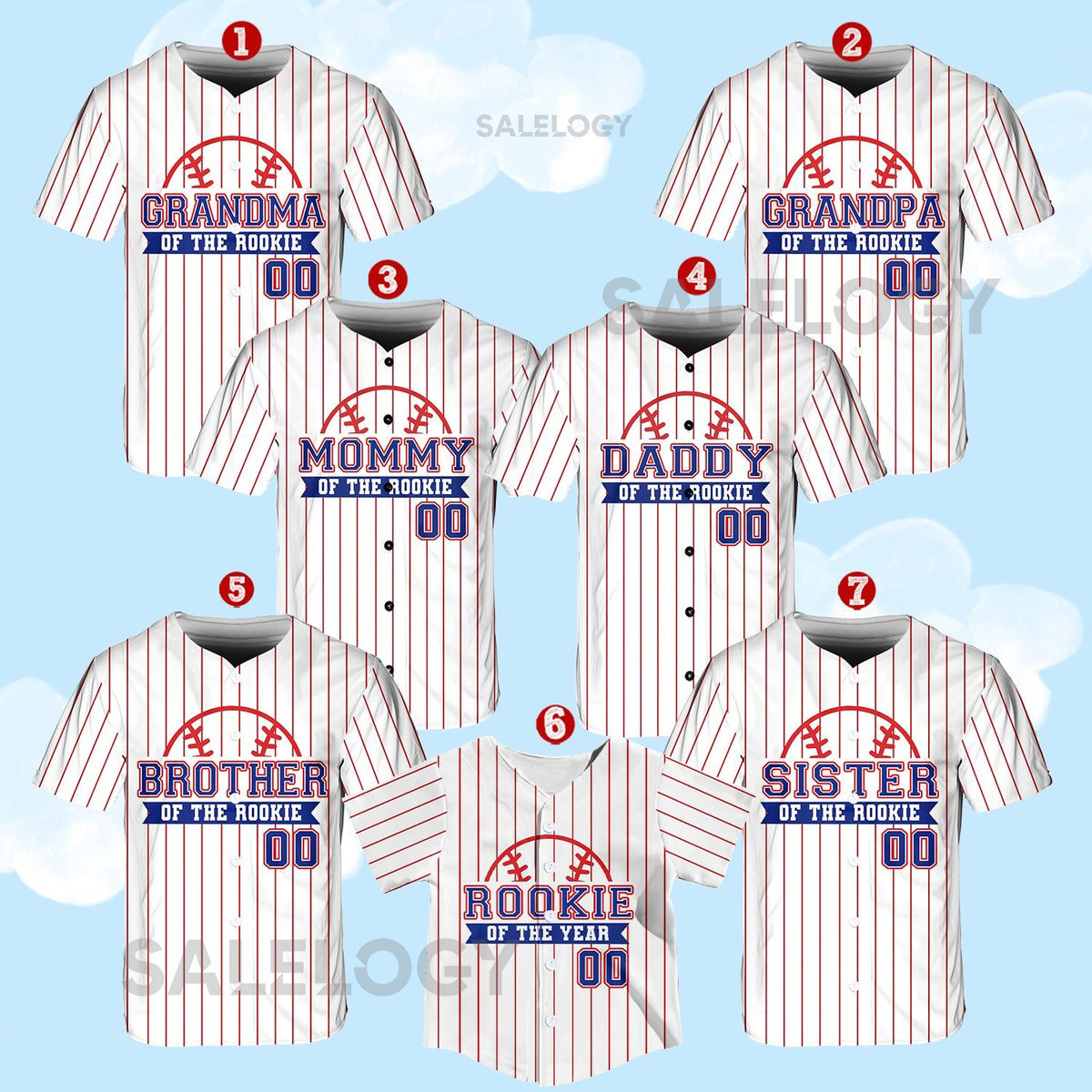 Personalized Mommy Daddy Of the Rookie Baseball Jersey Custom Name Rookie Family Shirt Rookie Of The Year Jersey Family Matching Outfits_285
