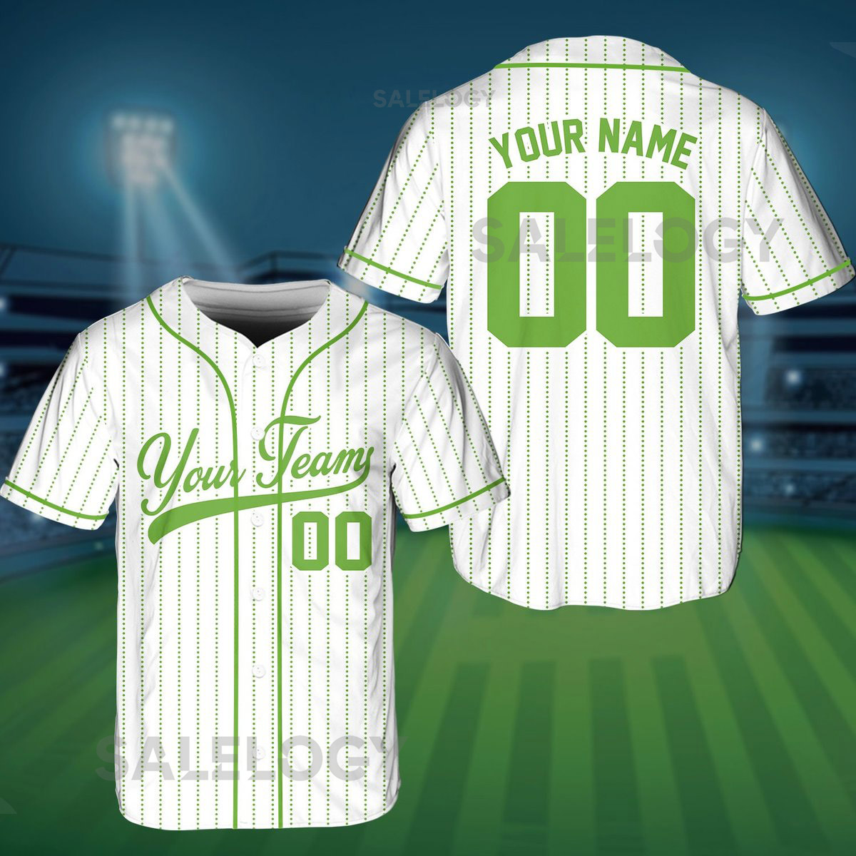 Personalized Team Name And Number Pinstripe Baseball Jersey Custom Stripe Line Color Baseball Jersey Baseball Jersey Uniform_638