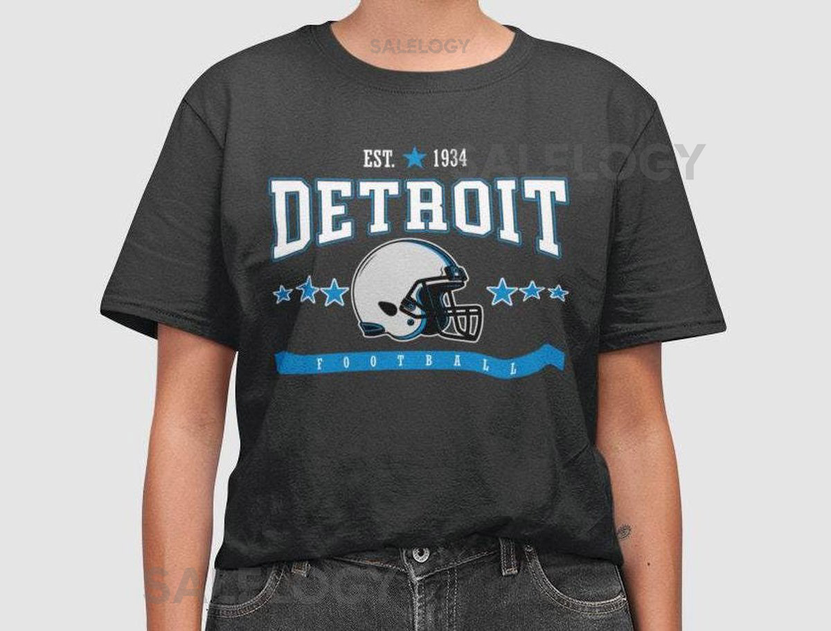 Detroit Football T-Shirt Lions Grit One Pride - Bella Canvas Unisex_160