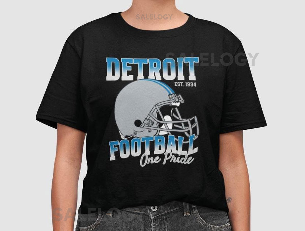 Detroit Football Detroit Grit Lions Football One Pride MCDC Detroit Michigan Bella Canvas Unisex_107