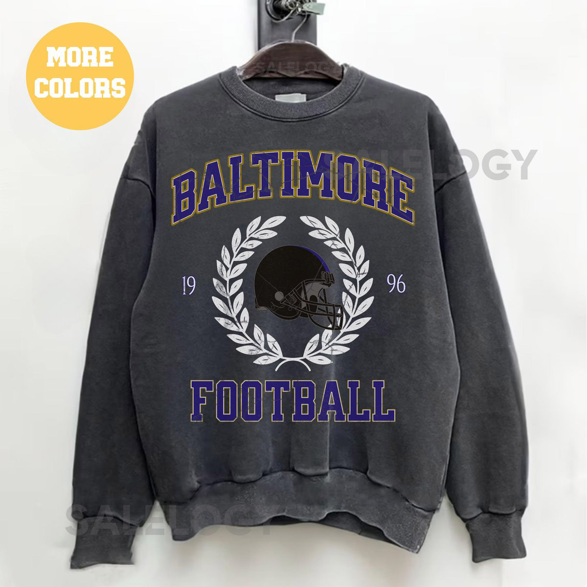 Comfort Colors Baltimore Football Sweatshirt Vintage Raven Football Crewneck Retro Baltimore Football Shirt Raven Football Lamar Jackson_580