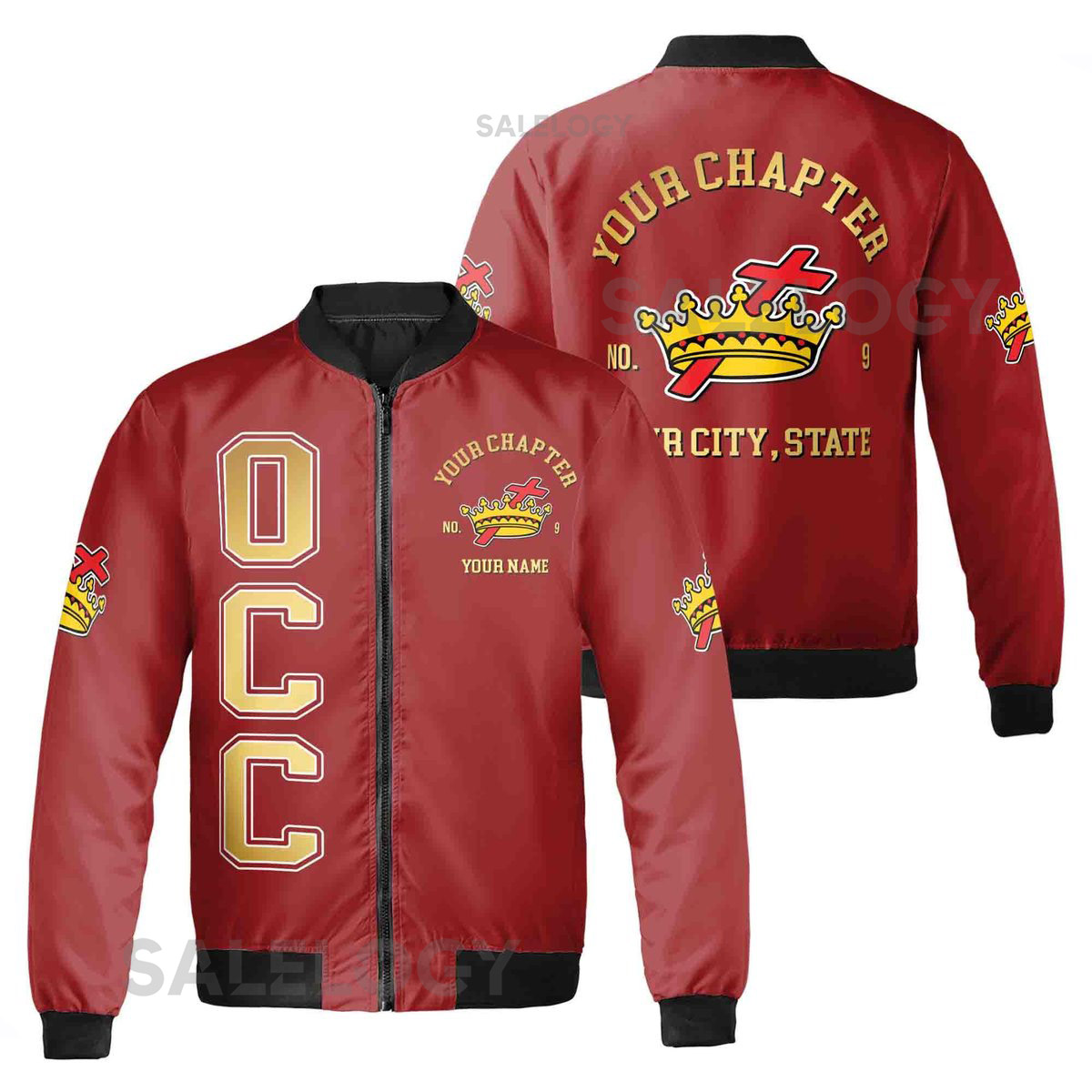 Customize Name Chapter Order of the Cyrene Crusaders Emblem Unisex Bomber Jacket S-5XL_48