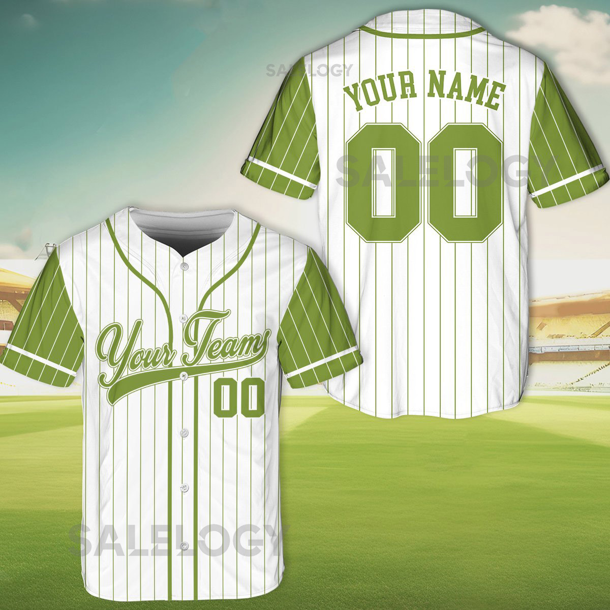 Personalized Team Name And Number Pinstripe Baseball Jersey Custom Stripe Line Color Baseball Jersey Baseball Jersey Uniform Baseball Fans_609