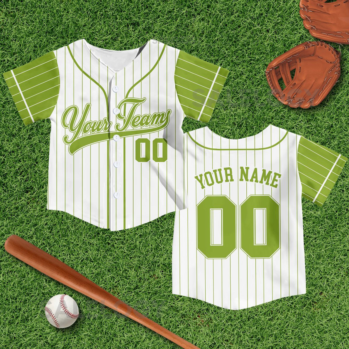 Personalized Team Name Number Pinstripe Baseball Jersey Custom Stripe Line Color Youth Kid Baseball Jersey Kids Birthday Jersey_688