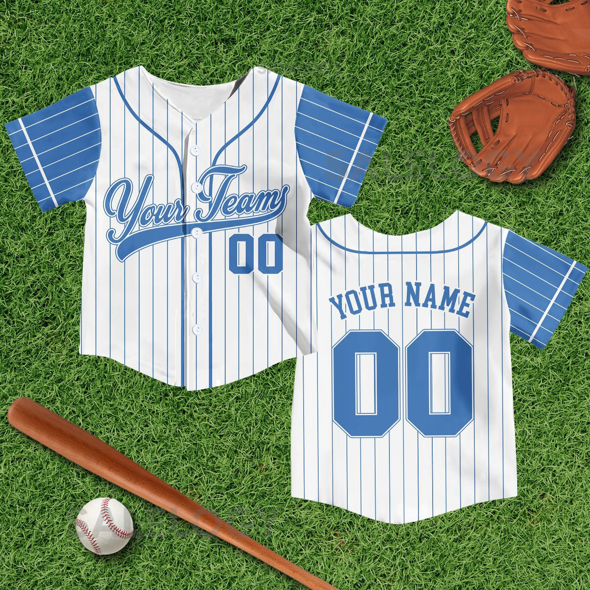 Personalized Team Name Number Pinstripe Baseball Jersey Custom Stripe Line Color Youth Kid Baseball Jersey Kids Birthday Jersey_689