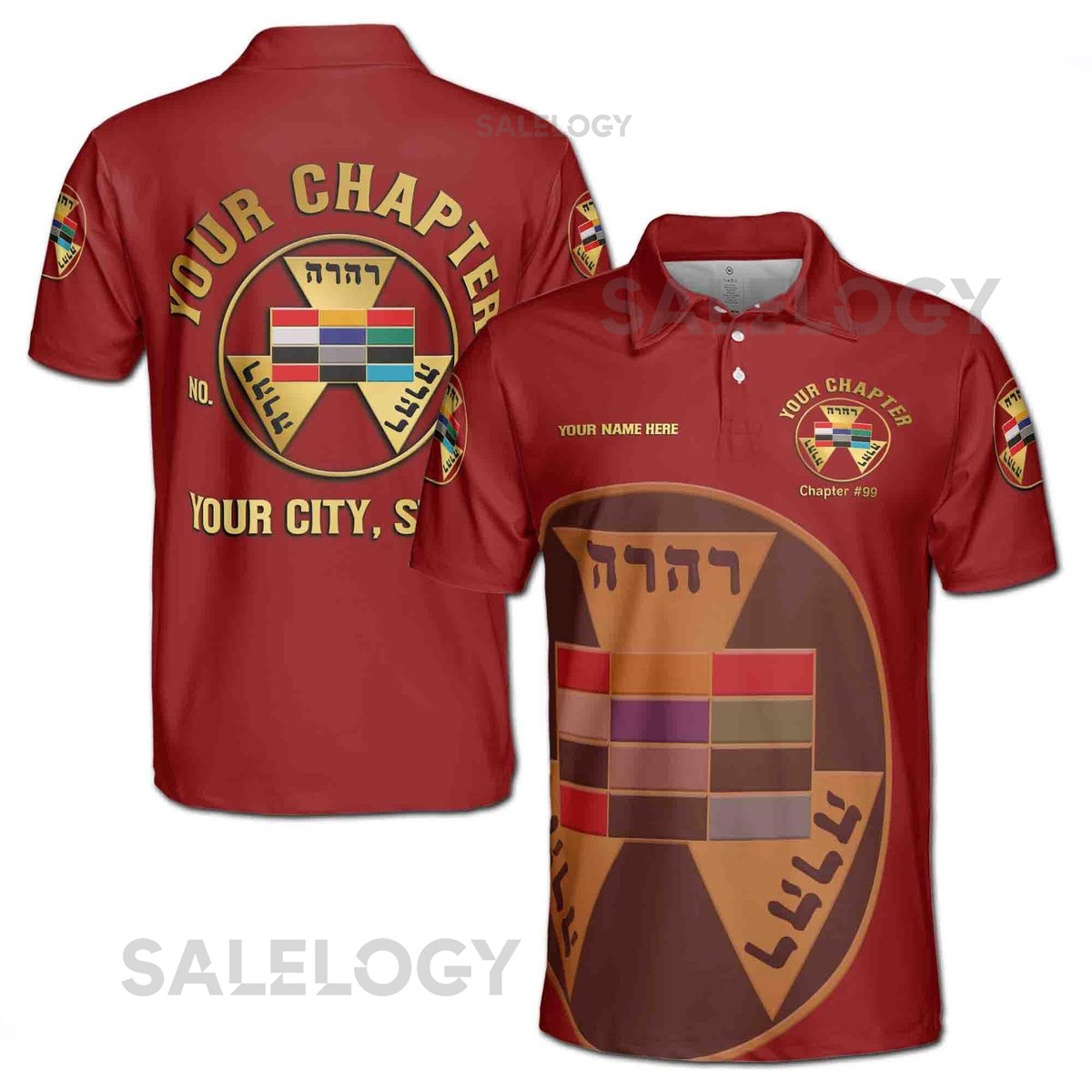 Custom Name Royal Arch Past High Priest York Rite Masons Men39s Polo Shirt S-5XL_169