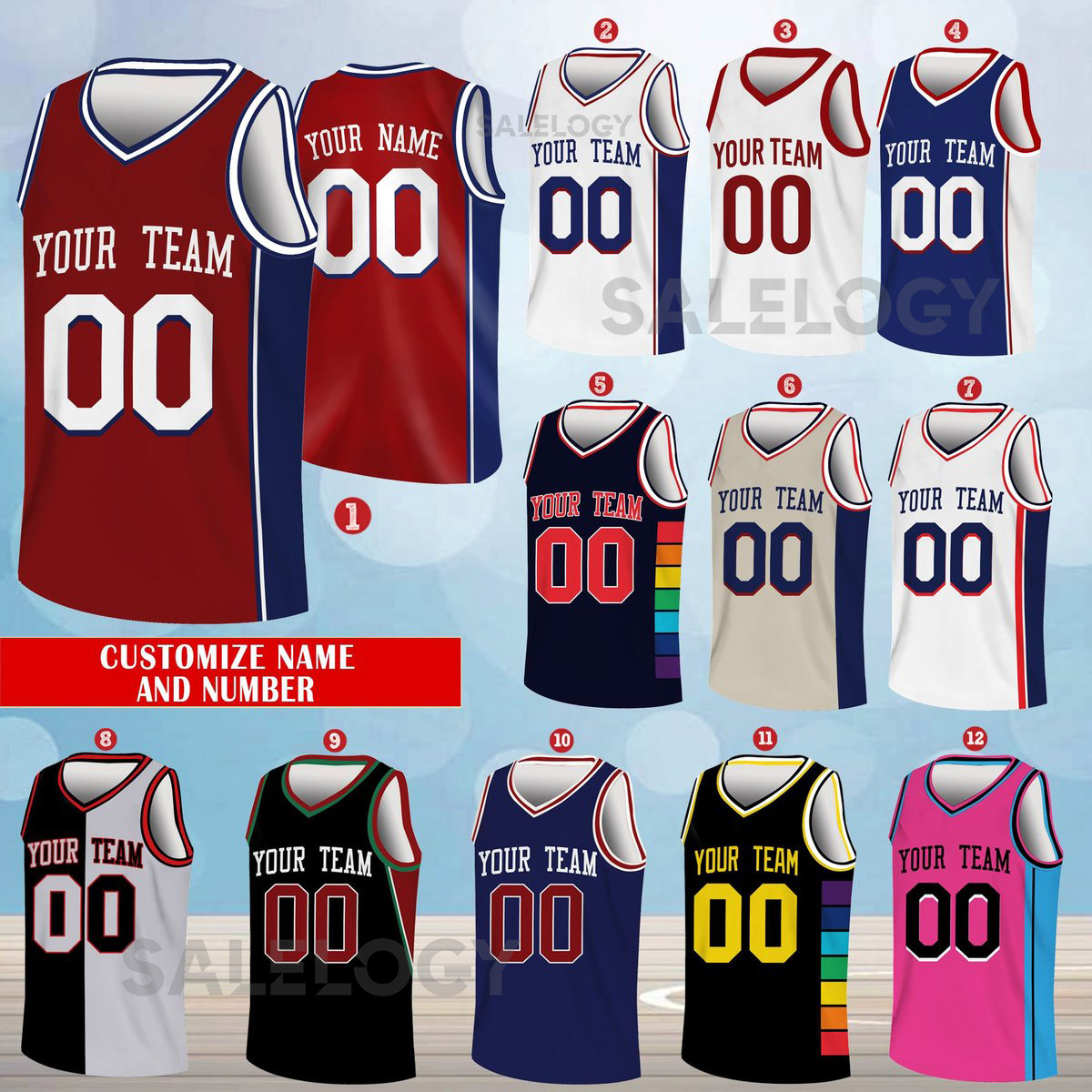 Custom Basketball Jersey Team Name Number Basketball Jersey Team Game Day Outfit Basketball Jersey for Basketball Fan Lovers Players_53