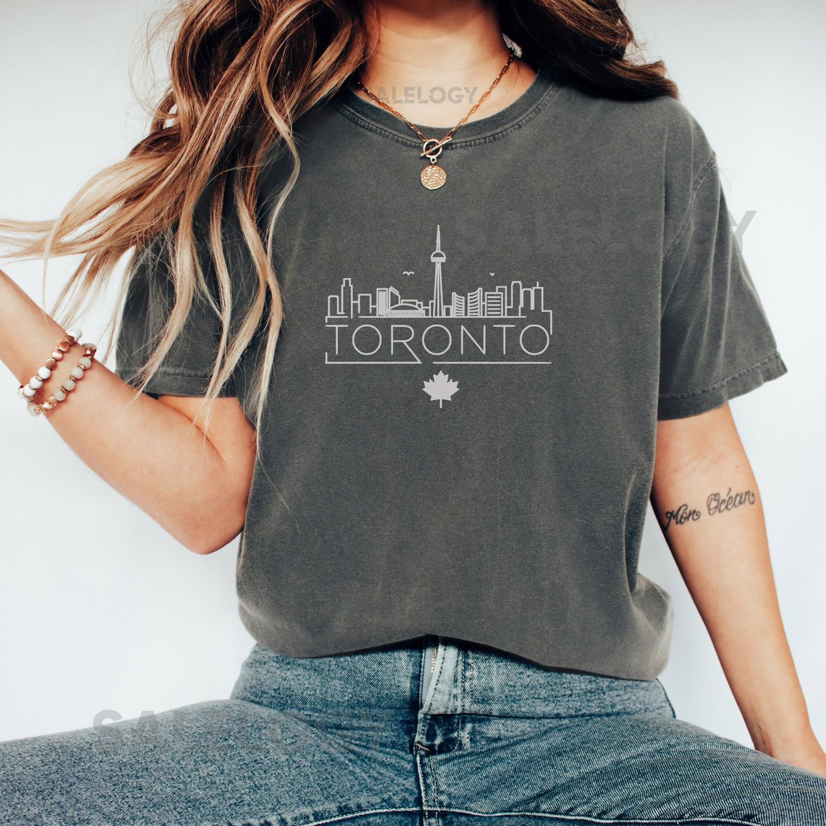 Toronto Skyline T-Shirt Comfort Colors Canada Pride Tee_362