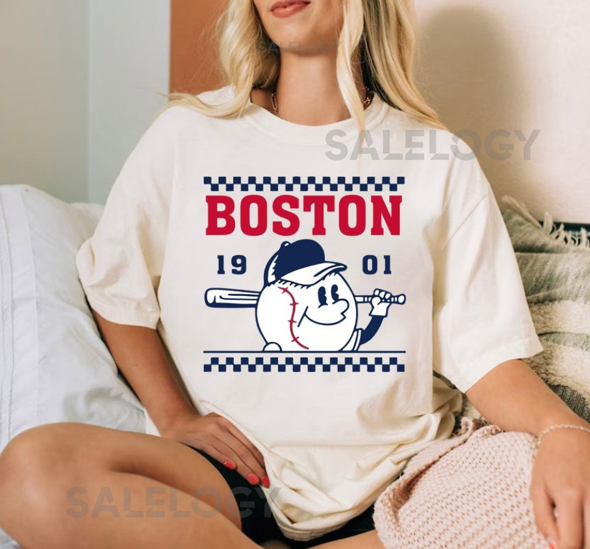 Boston Baseball Vintage Cute Mascot Est 1901 Comfort Color Tshirt Boston Baseball Gameday Shirt Boston Sports Shirt For Her For Him_168
